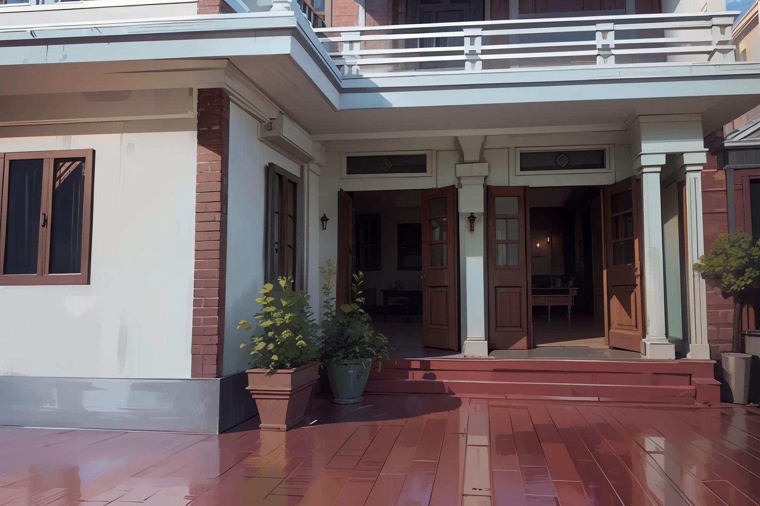 house, building, realistic, outdoors, (masterpiece:1.4) (illustration:1.2) (best quality:1.4) (8k) (HDR) (wallpaper) (cinematic lighting) (sharp focus) (intricate),