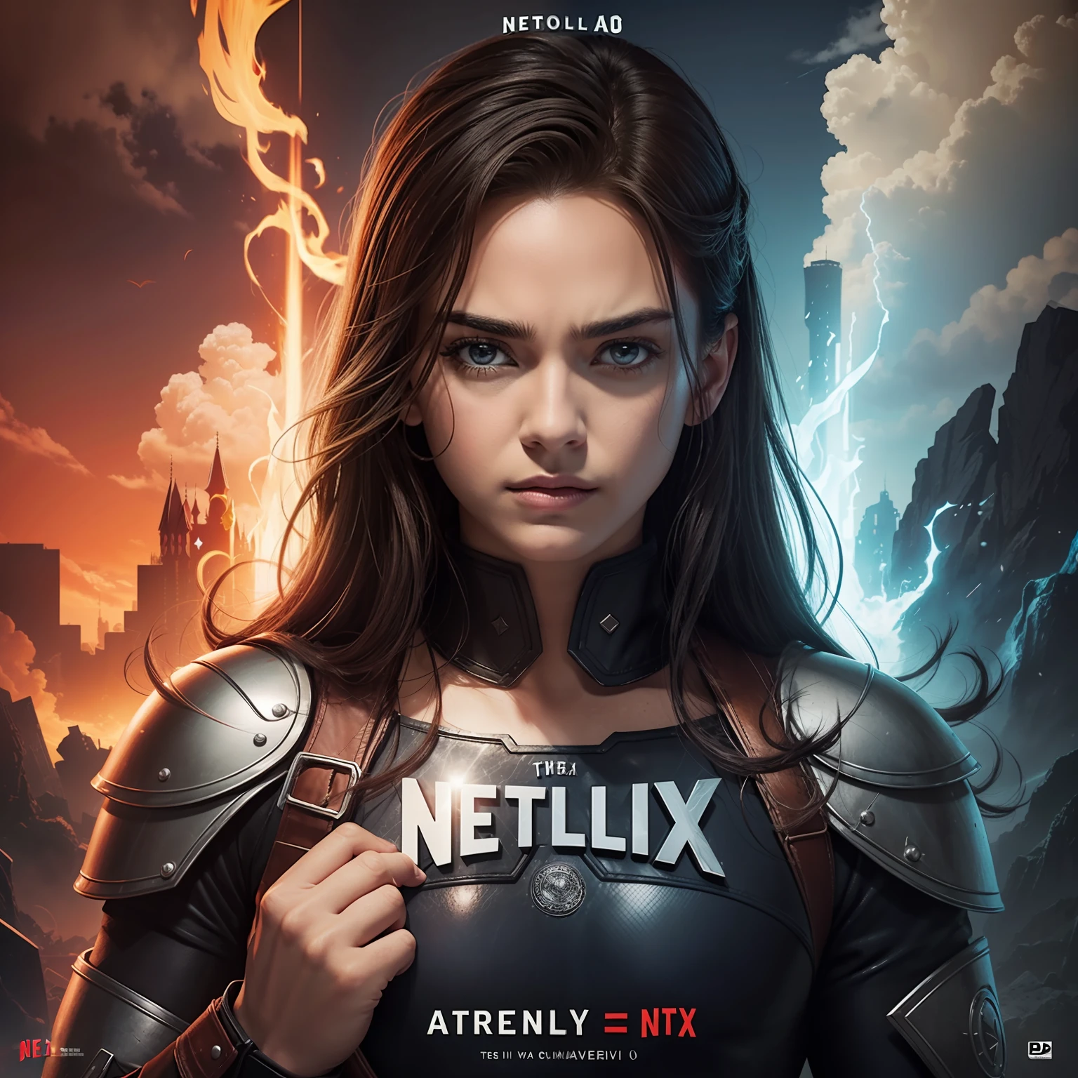 um poster de heroi estilo netflix