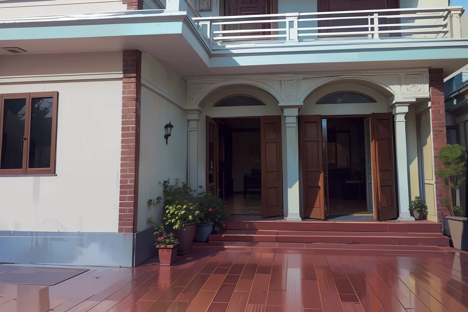 house, building, realistic, outdoors, (masterpiece:1.4) (illustration:1.2) (best quality:1.4) (8k) (HDR) (wallpaper) (cinematic lighting) (sharp focus) (intricate),