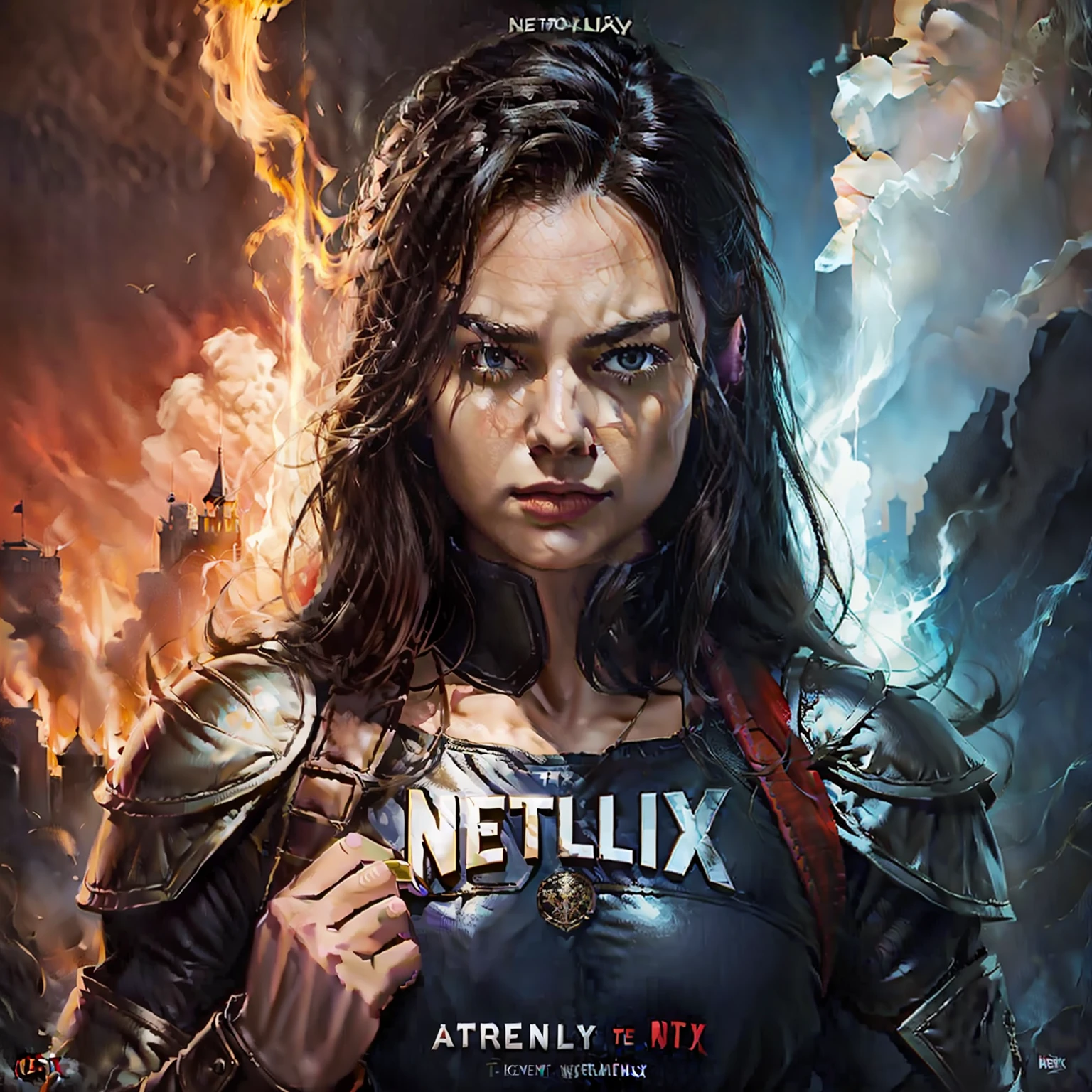 um poster de heroi estilo netflix