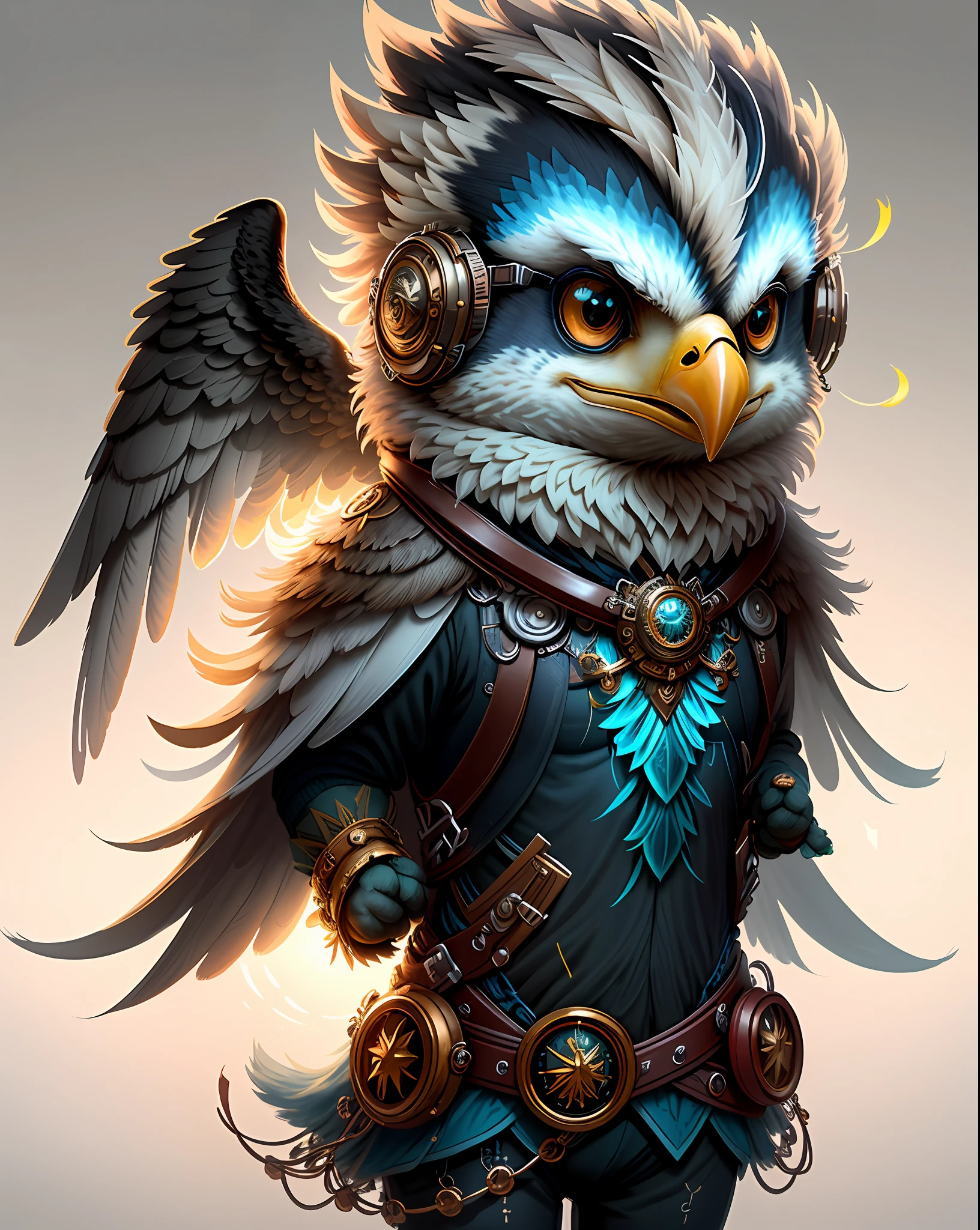 "Create masterpieces of cute creatures with inspired ultra-detailed concept art. Unleash your inner Cu73Cre4ture programmer with the power of steady diffusion and bring your imagination to life! ", (zodiac eagle), high detail, 8k