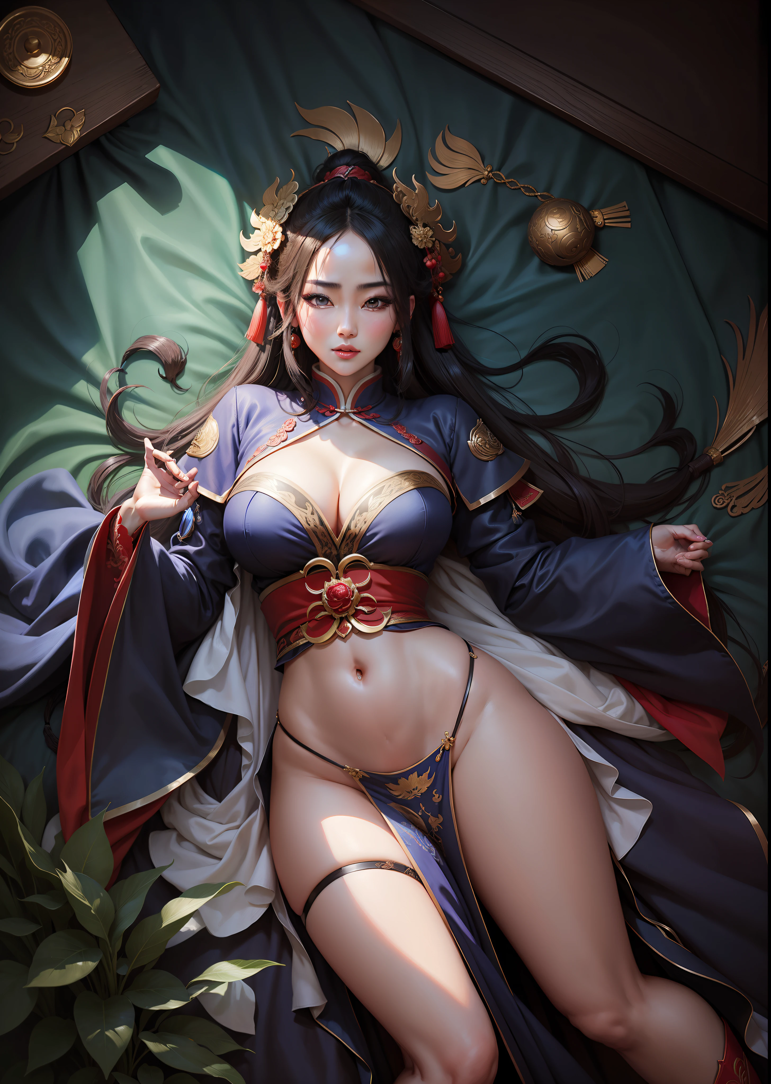 《Romance of the Three Kingdoms》Choi's image,Enchanting,Raised sexy,Large breasts,Dress revealingly,tmasterpiece,max detail,HighestQuali --auto