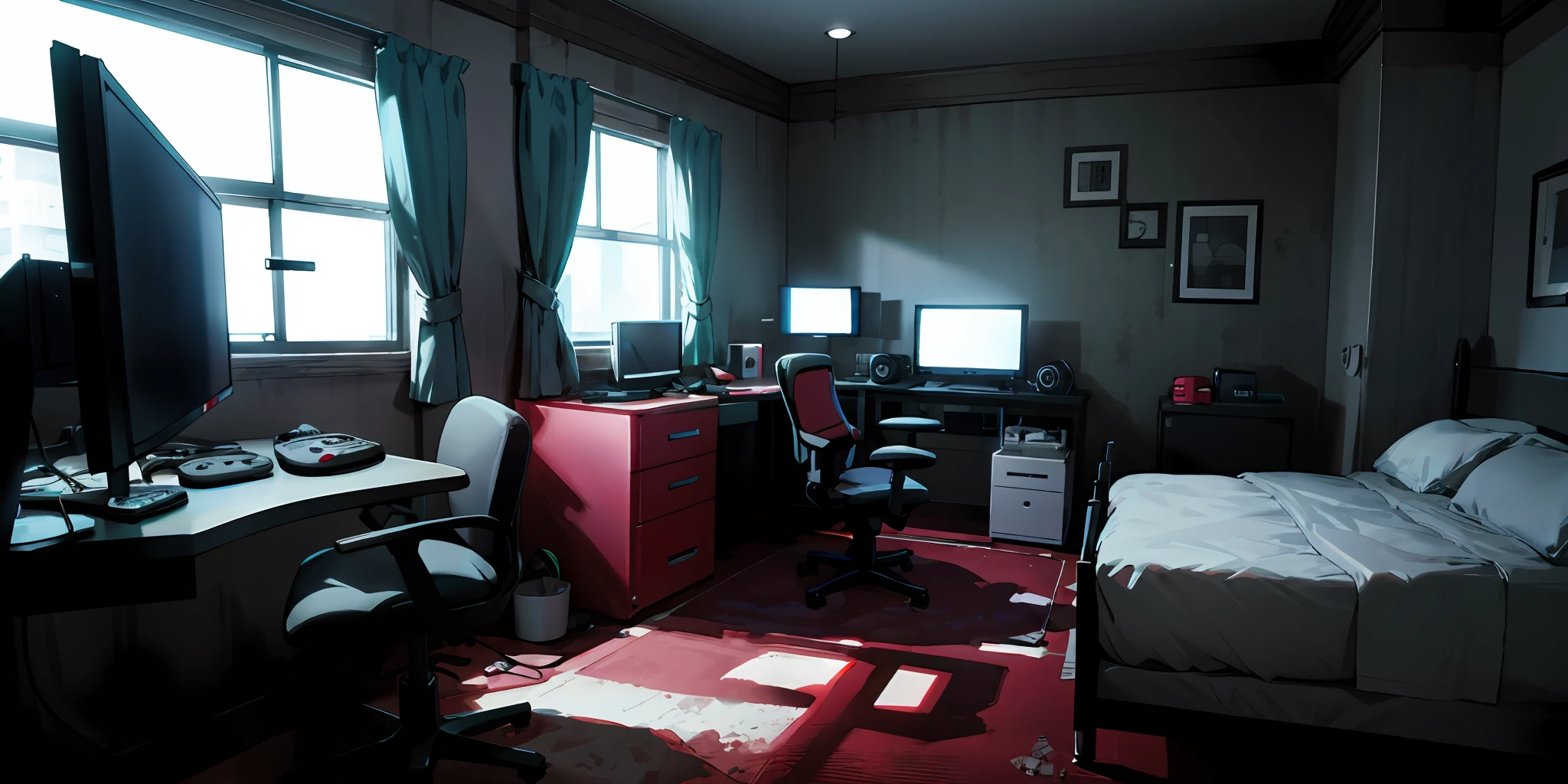 Gaming bedroom style resident evil
