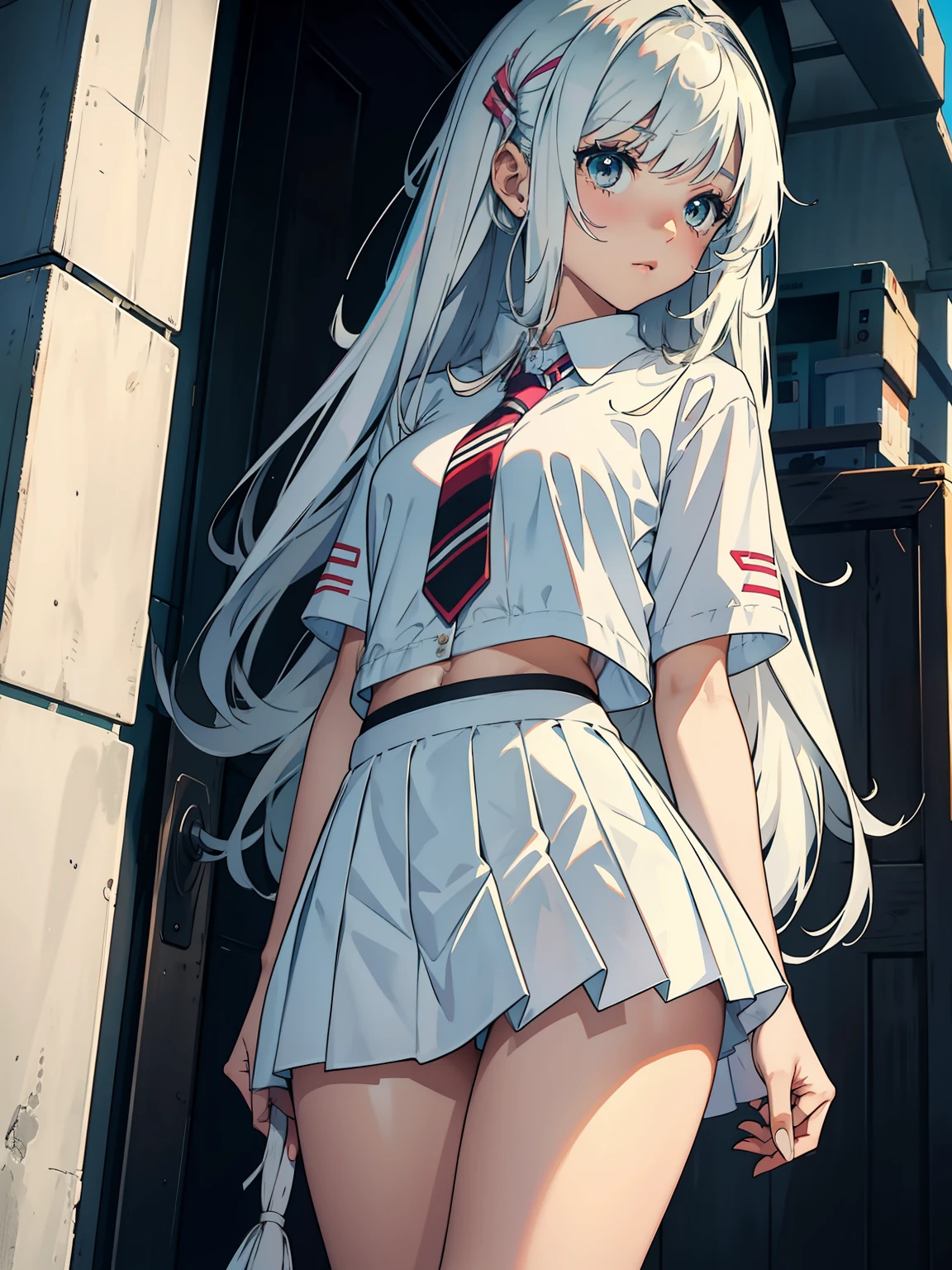 s girl,long whitr hair,short skirt,full bodyesbian