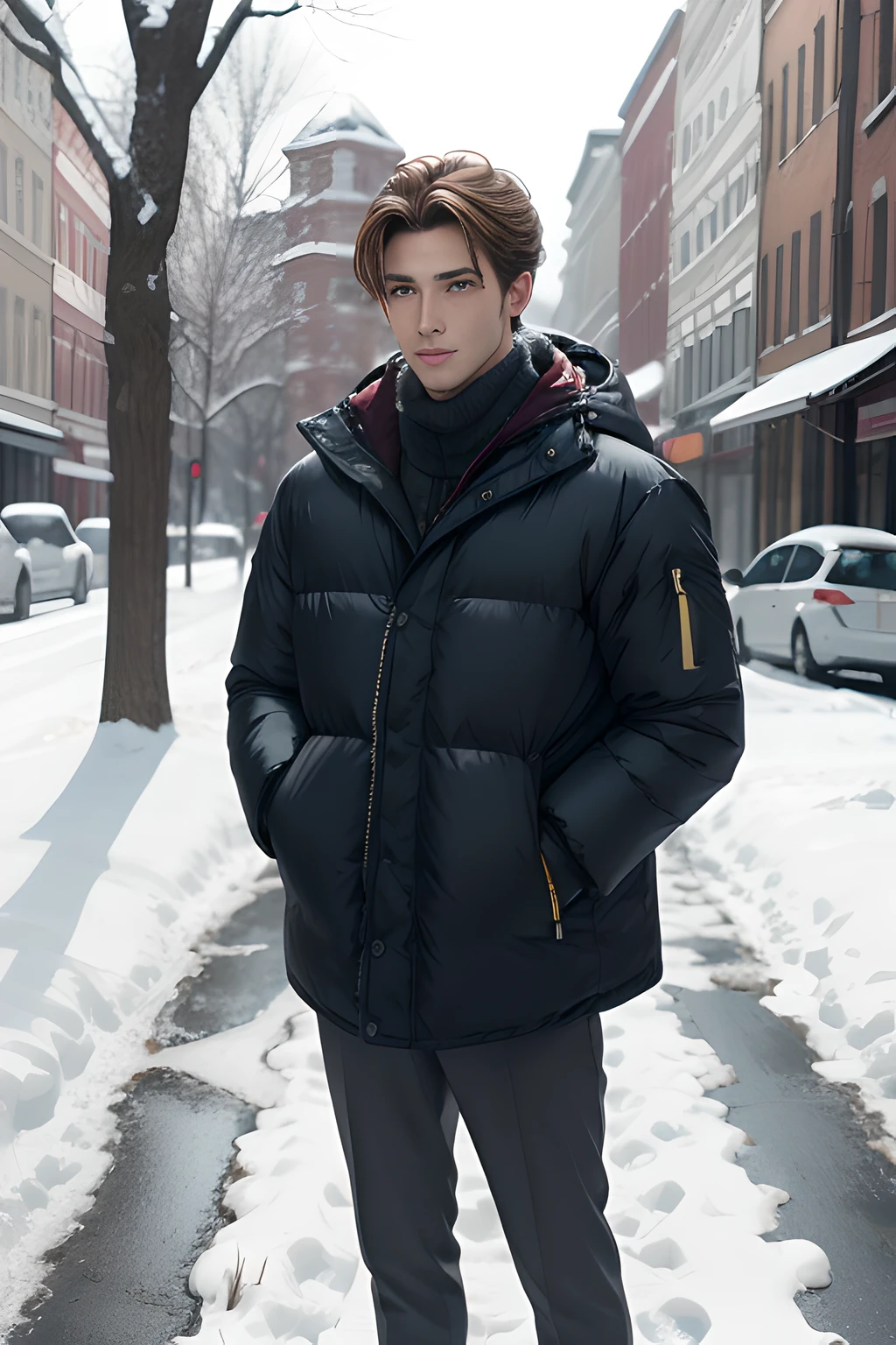 Handsome Men , Snow Clothes , Snow Season