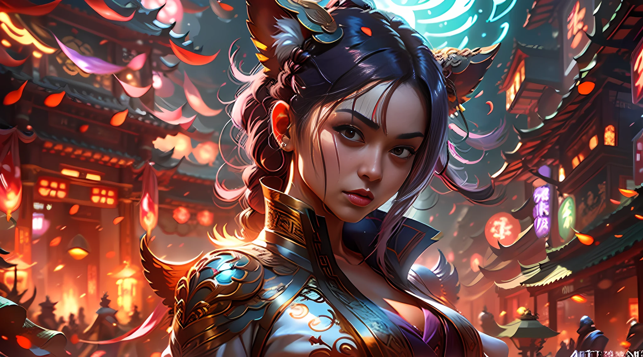 Close-up of a woman without clothes, Cheng Wei Pan on ArtStation, by Yang J, detailed fantasy art, stunning character art, best art station for fan art, epic exquisite character art, extremely detailed Artgerm, detailed digital anime art, artgerm on artstation pixiv, purple hair