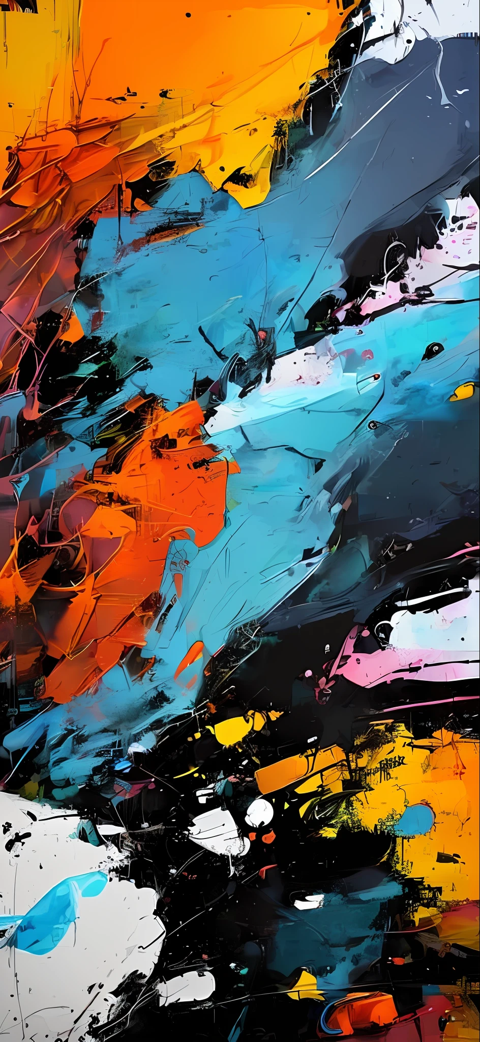 (samdoesarts:1.3), nvinkpunk, steel and ice, dystopian iron punk, flurry, particles, techno-organic, f, back lighting, abstract, painting, painted by famous artist, aethereal, liquid, abstract, masterpiece, highly detailed, best quality, highest quality, realistic lighting, hyperdetailed, hyperrealism, limited pallete flat color