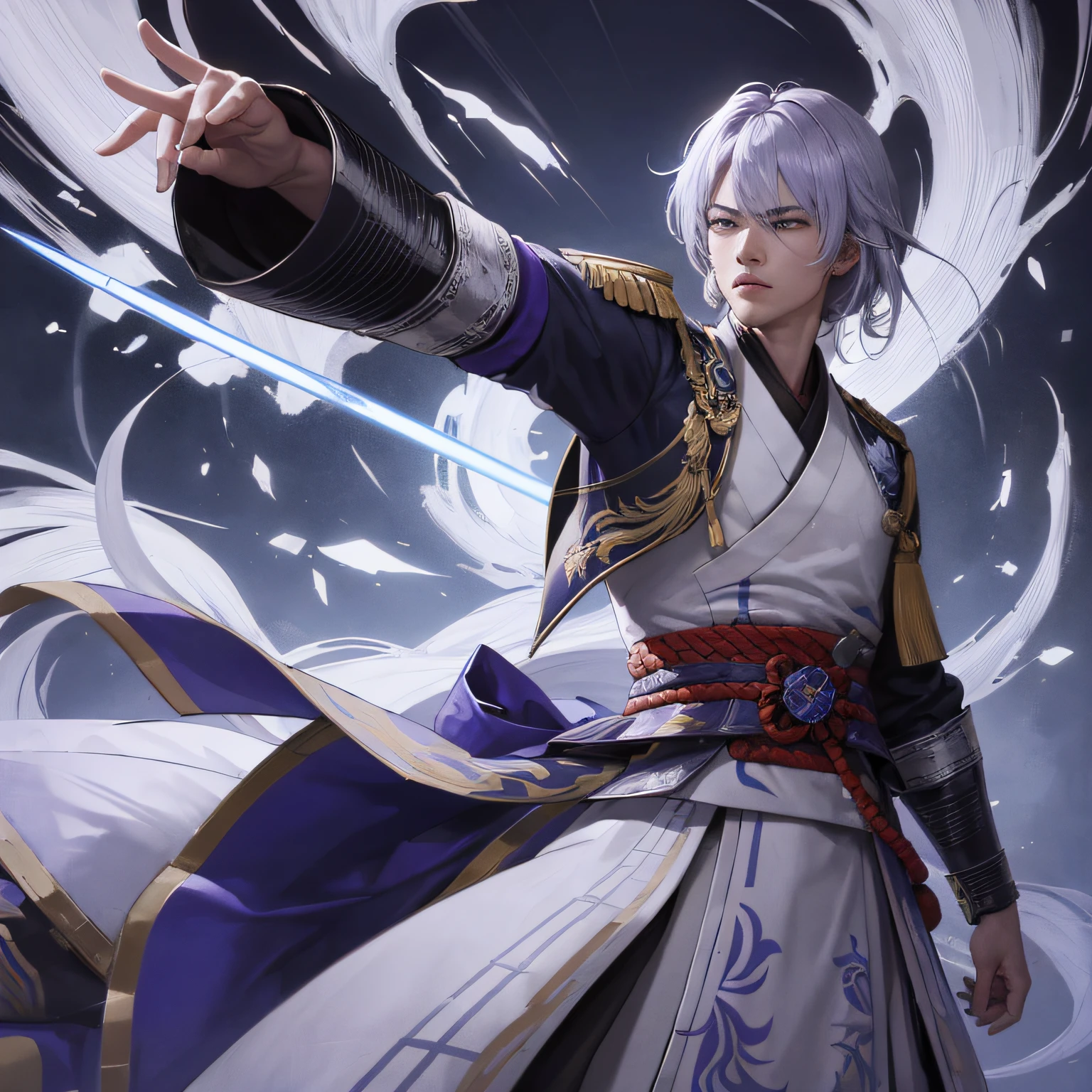 Based on Genshin Raiden Shogun,Draw a Raiden general with a different style of dressing,It is required that the appearance be consistent with that of Raiden General --auto