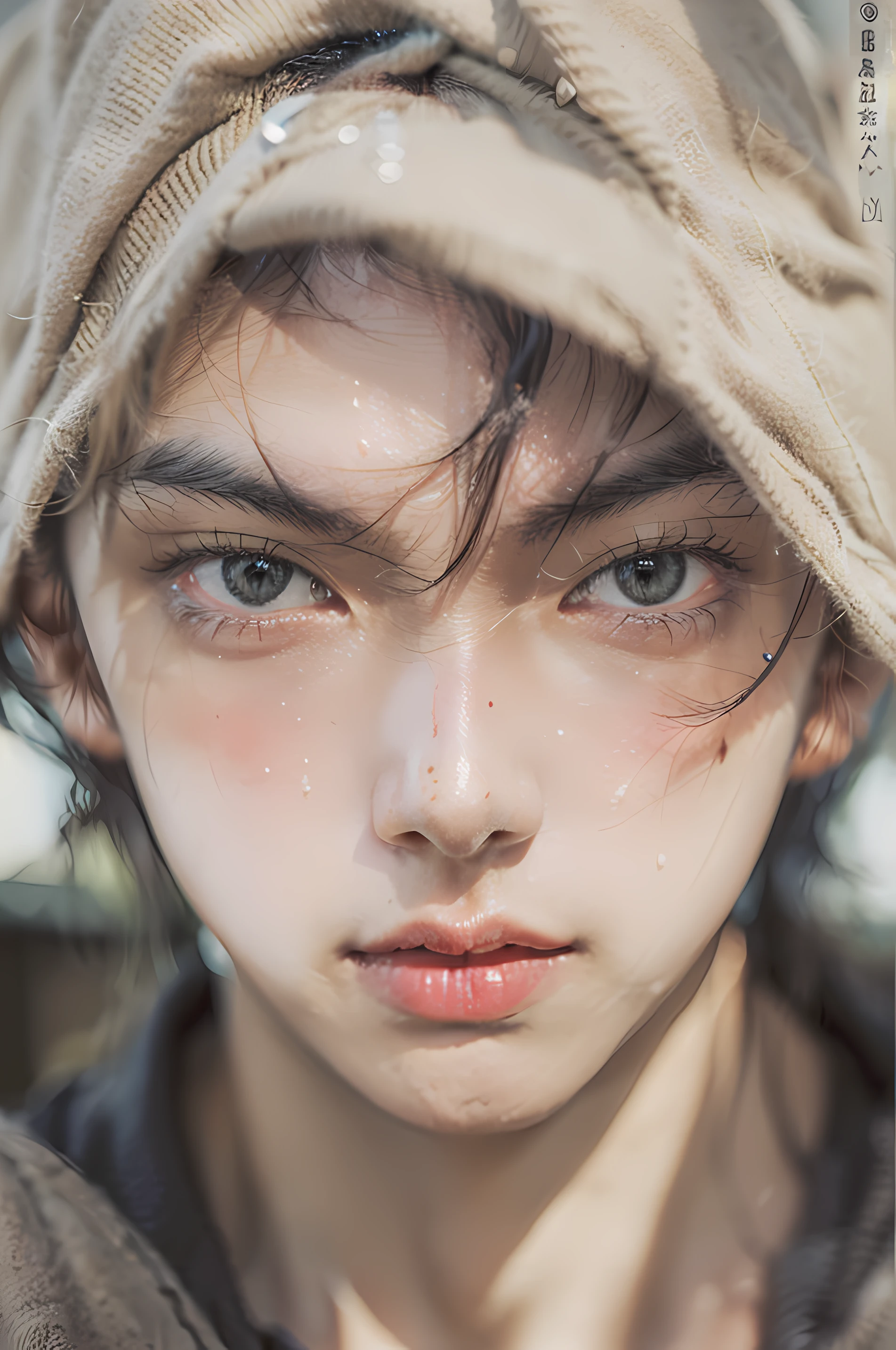 oppav3, (masterpiece, ultra quality, high resolution, 8k, intricate: 1.2), (detailed face:1.2), handsome, Young Korean man ,white skin, double eyelids , detailed skin, 1boy, ((realistic)), abs, good lighting quality, muscle veins, ((pale skin)), (sitting up:1.2), (sweat:1.3), low angle, lust face