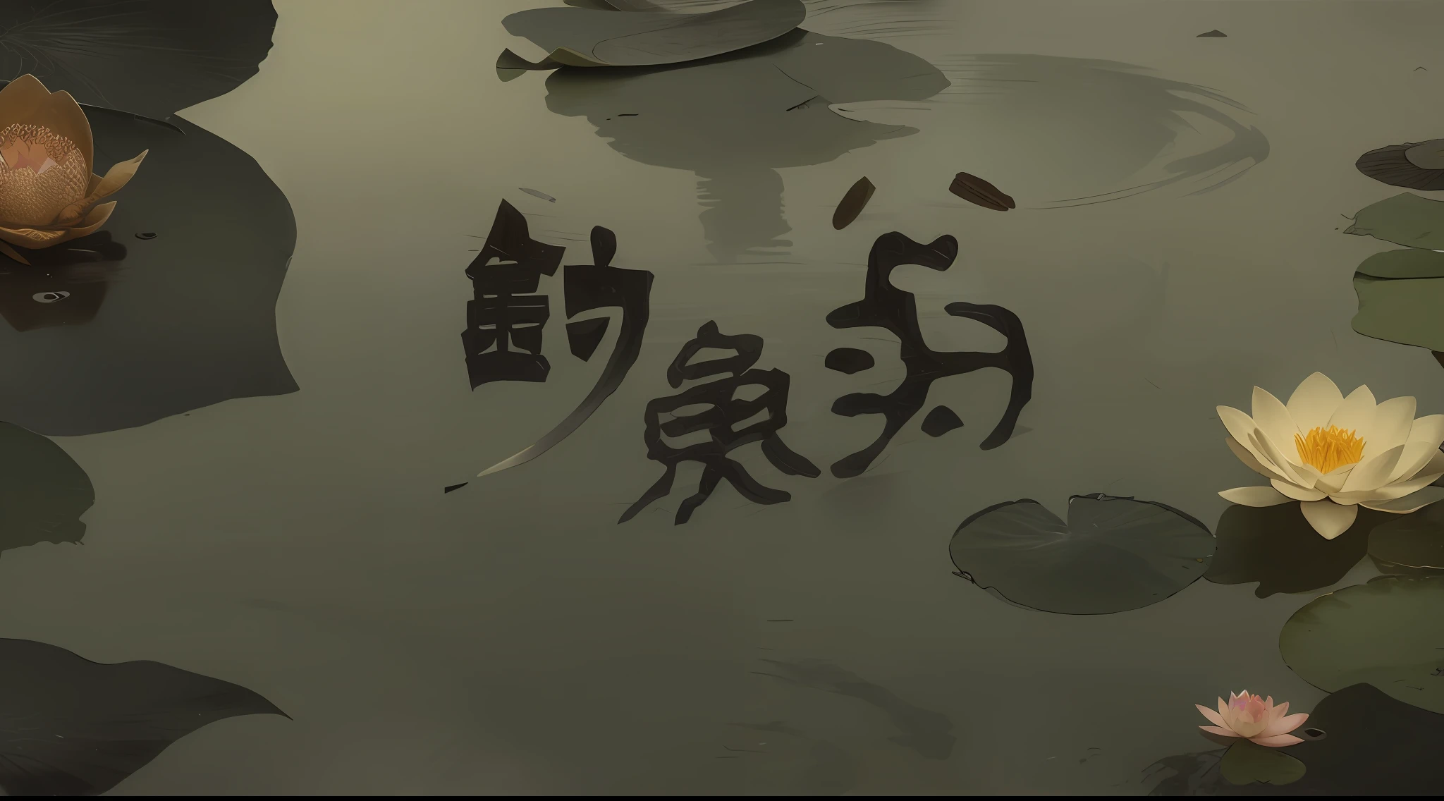 best qualityer，Lots of detail，Works of masters，真实感，Rochas，crystal，Pedras preciosas，The background is the surface of the water，The fish，Lotus leaf，lotuses
