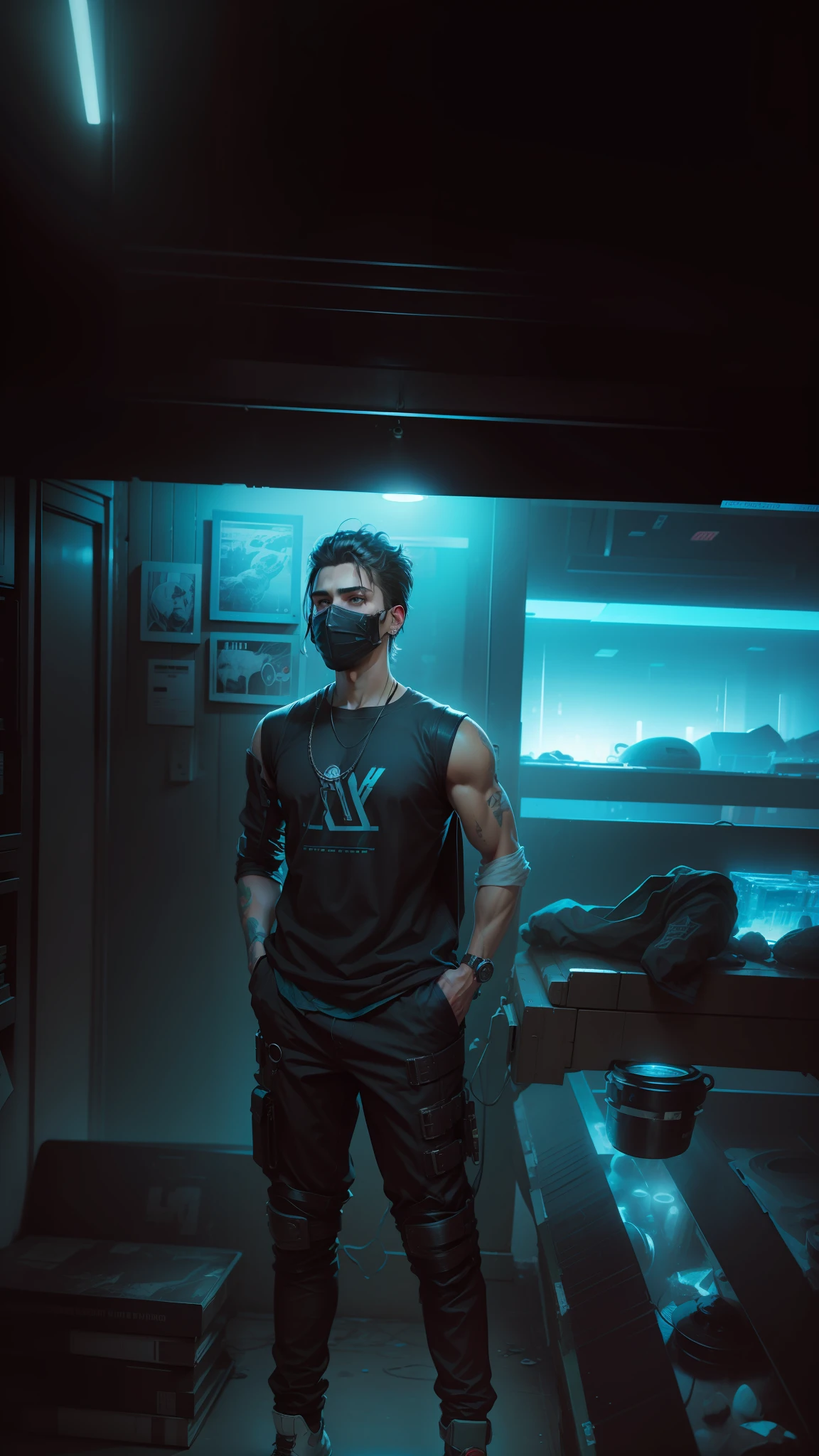 Change background cyberpunk handsome boy real stice face, eggless wings, oil paint photo,