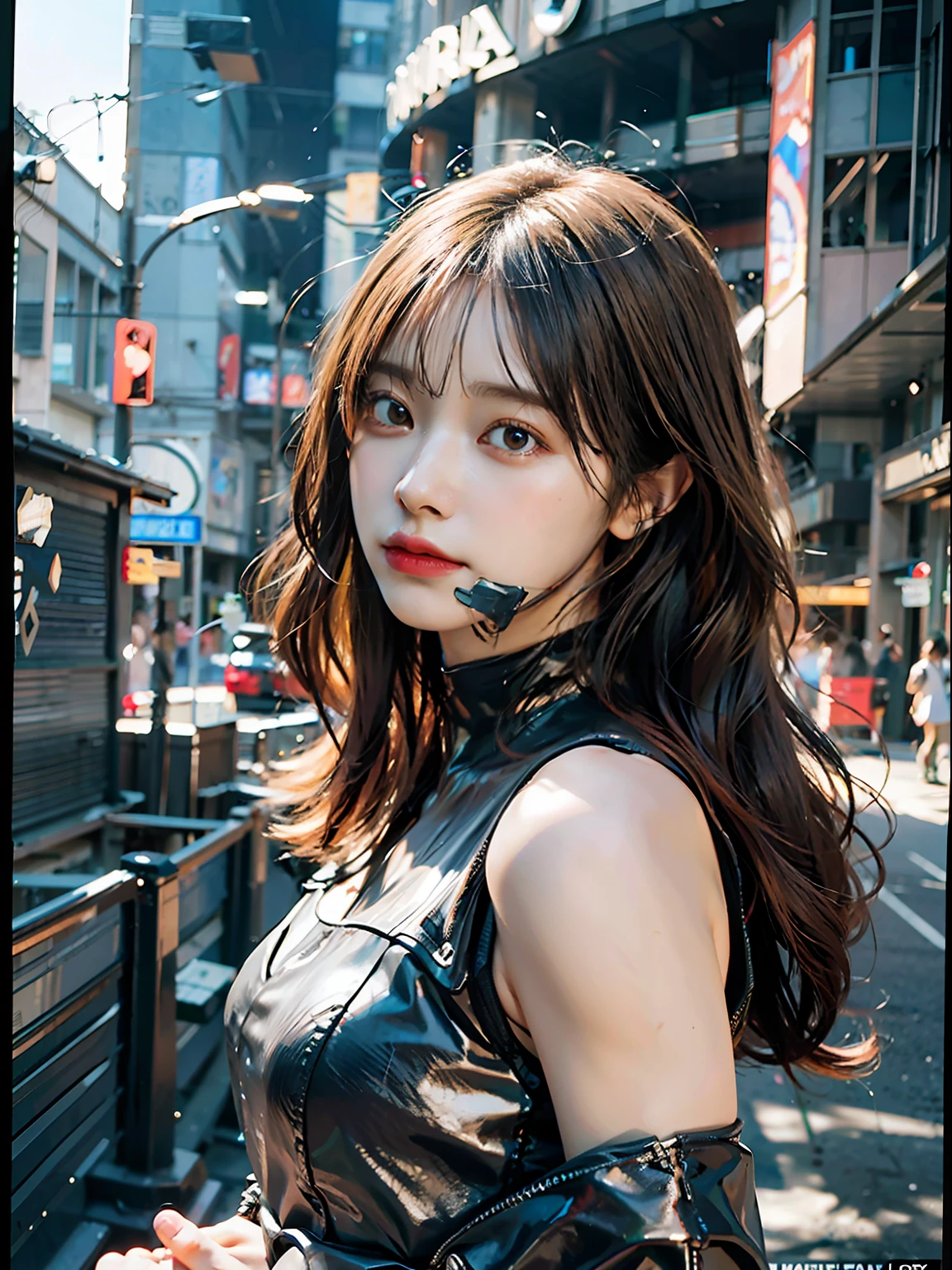 ((Best quality)), ((masterpiece)), (detailed:1.4), 3D, an image of a beautiful cyberpunk female,HDR (High Dynamic Range),Ray Tracing,NVIDIA RTX,Super-Resolution,Unreal 5,Subsurface scattering,PBR Texturing,Post-processing,Anisotropic Filtering,Depth-of-field,Maximum clarity and sharpness,Multi-layered textures,Albedo and Specular maps,Surface shading,Accurate simulation of light-material interaction,Perfect proportions,Octane Render,Two-tone lighting,Wide aperture,Low ISO,White balance,Rule of thirds,8K RAW,