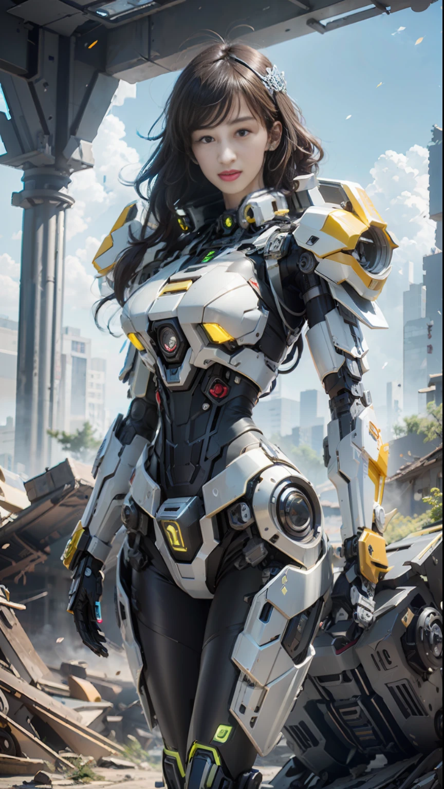 ((Best quality)), ((masterpiece)), (highly detailed:1.3), 3D,Shitu-mecha, beautiful cyberpunk women with her mecha in the ruins of city from a forgoten war, ancient technology,HDR (High Dynamic Range),Ray Tracing,NVIDIA RTX,Super-Resolution,Unreal 5,Subsurface scattering,PBR Texturing,Post-processing,Anisotropic Filtering,Depth-of-field,Maximum clarity and sharpness,Multi-layered textures,Albedo and Specular maps,Surface shading,Accurate simulation of light-material interaction,Perfect proportions,Octane Render,Two-tone lighting,Low ISO,White balance,Rule of thirds,Wide aperature,8K RAW,Efficient Sub-Pixel,sub-pixel convolution,luminescent particles,light scattering,Tyndall effect