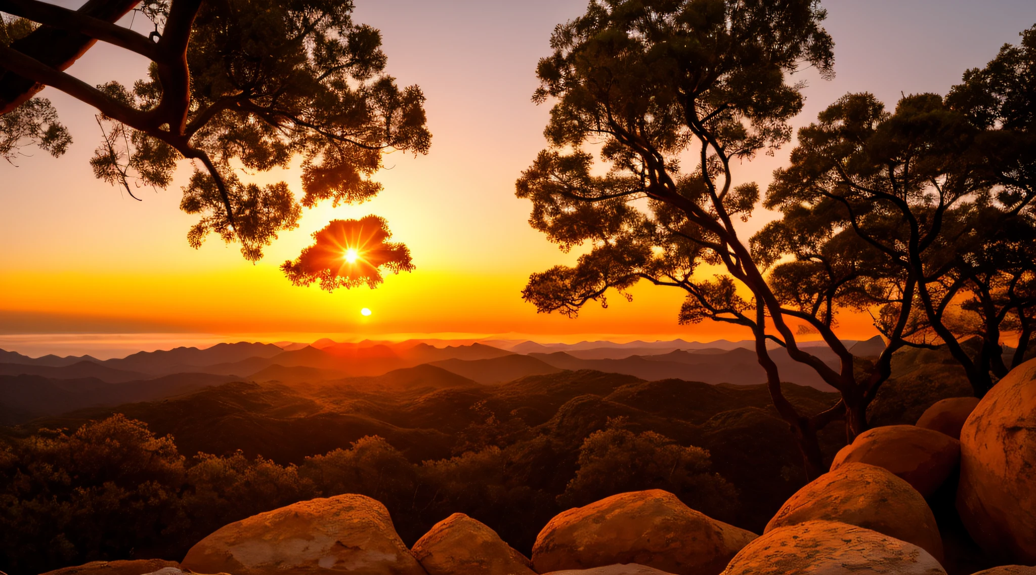 Sunset, evening glow, distant view, realistic, rich colors, gorgeous and colorful, wide-angle lens, shooting in the evening, positive film, naturalistic style, high-definition filming.