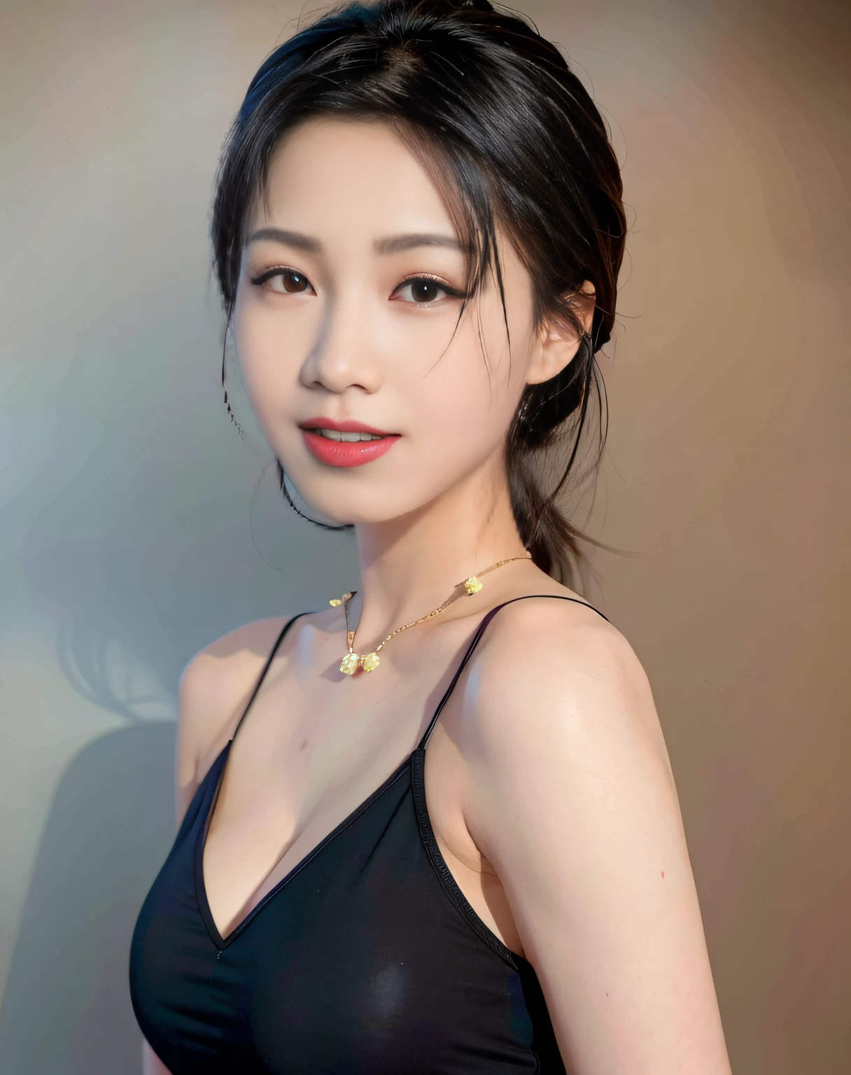 arafed asian woman in a black dress posing for a picture, wenfei ye, yun ling, gorgeous young korean woman, lu ji, lee ji - eun, lee ji-eun, gorgeous chinese model, xintong chen, yanjun chengt, beautiful young korean woman , chengyou liu, jiyun chae, heonhwa choe, li zixin
