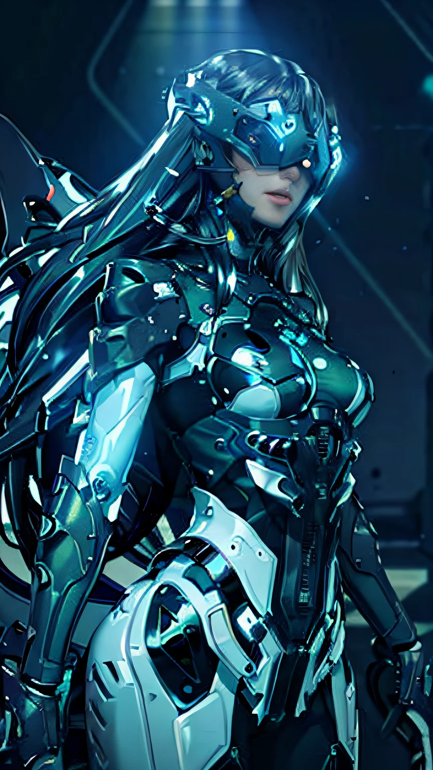 ((Best quality)), ((masterpiece)), (highly detailed:1.3), 3D,rfktr_technotrex, beautiful cyberpunk woman with voluminous hair hacking a computer terminal,computer servers, LCD screens, fibre optic cables, corporate logos,HDR (High Dynamic Range),Ray Tracing,NVIDIA RTX,Super-Resolution,Unreal 5,Subsurface scattering,PBR Texturing,Post-processing,Anisotropic Filtering,Depth-of-field,Maximum clarity and sharpness,Multi-layered textures,Albedo and Specular maps,Surface shading,Accurate simulation of light-material interaction,Perfect proportions,Octane Render,Two-tone lighting,Low ISO,White balance,Rule of thirds,Wide aperature,8K RAW,Efficient Sub-Pixel,sub-pixel convolution,luminescent particles,light scattering,Tyndall effect rfktr_technotrex, AB_robot, robotcheck description, reelmech, mechanical suit, ((gloss body)), (very shiny body), clear parts, jewelry, ornaments, gorgeous, luxurious, fabulous, small LED illuminations scattered all over the body, small LED illumination shines