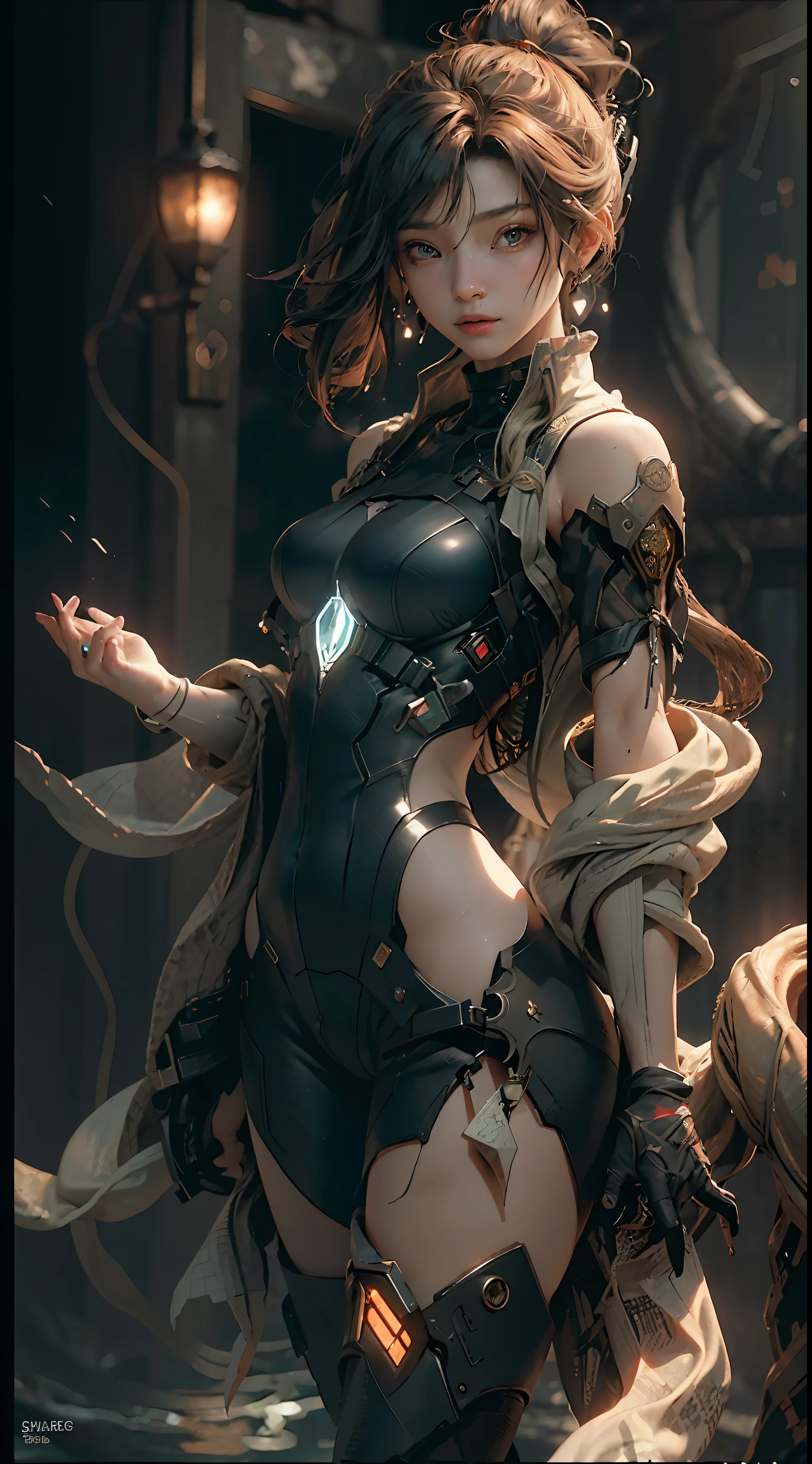 ((Best quality)), ((masterpiece)), (detailed:1.4), 3D, an image of a beautiful cyberpunk female,HDR (High Dynamic Range),Ray Tracing,NVIDIA RTX,Super-Resolution,Unreal 5,Subsurface scattering,PBR Texturing,Post-processing,Anisotropic Filtering,Depth-of-field,Maximum clarity and sharpness,Multi-layered textures,Albedo and Specular maps,Surface shading,Accurate simulation of light-material interaction,Perfect proportions,Octane Render,Two-tone lighting,Wide aperture,Low ISO,White balance,Rule of thirds,8K RAW,Masterpiece, best quality, (8k very detailed CG unit wallpaper) (best quality), (best illustration), (best shading) a golden sea wave, bright orange aol sunset through the wave, golden water drops flying, (:1. 6),
