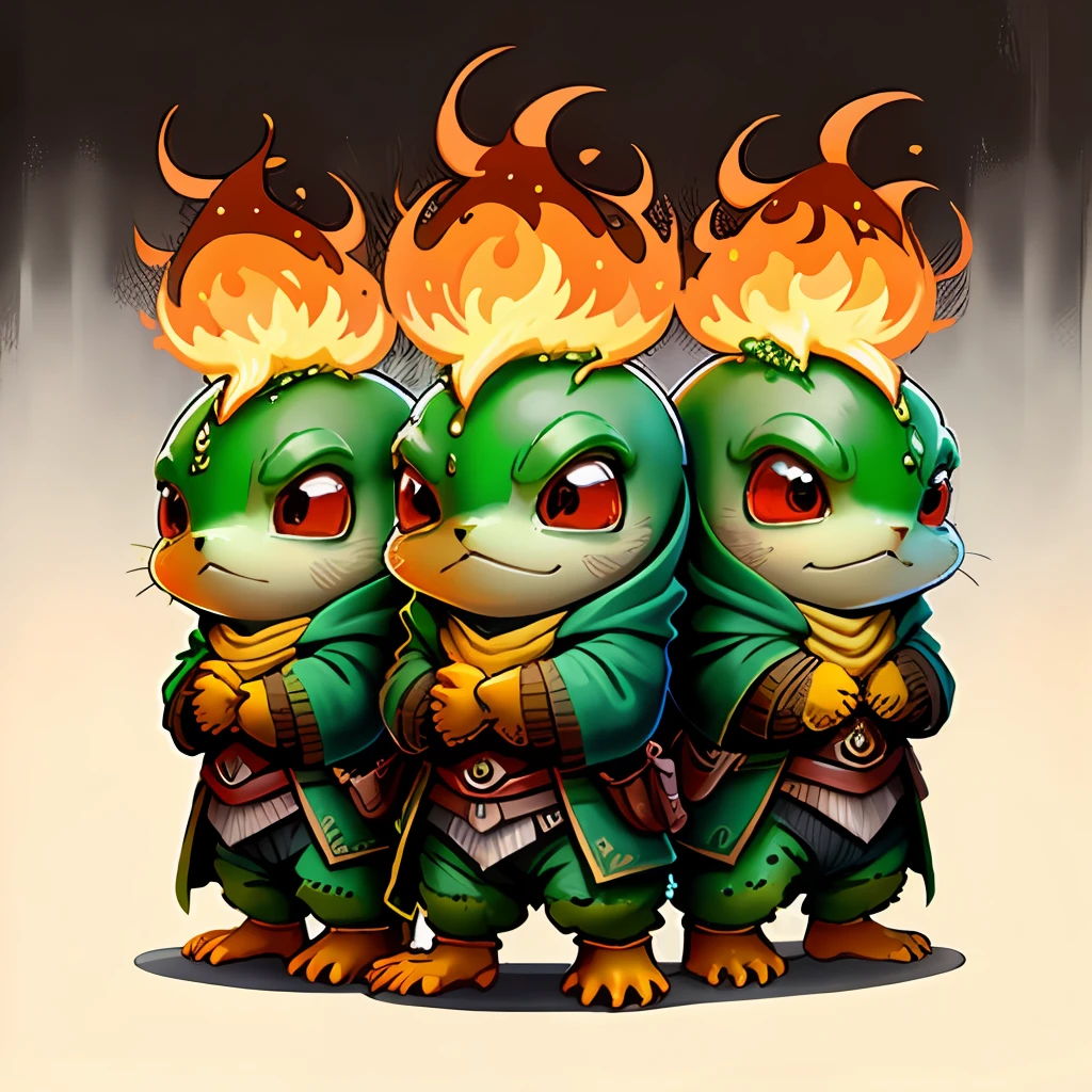 (in dripping art style) Toasty, Brigands in Wayrest tried to use these creatures to help them harass nobles of that town, but after that plan backfired on them, they sold their stock. Lucky for you, these fiery salamanders receive loyalty training before being sold now, dripping liquid fire, Masterpiece, Best Quality