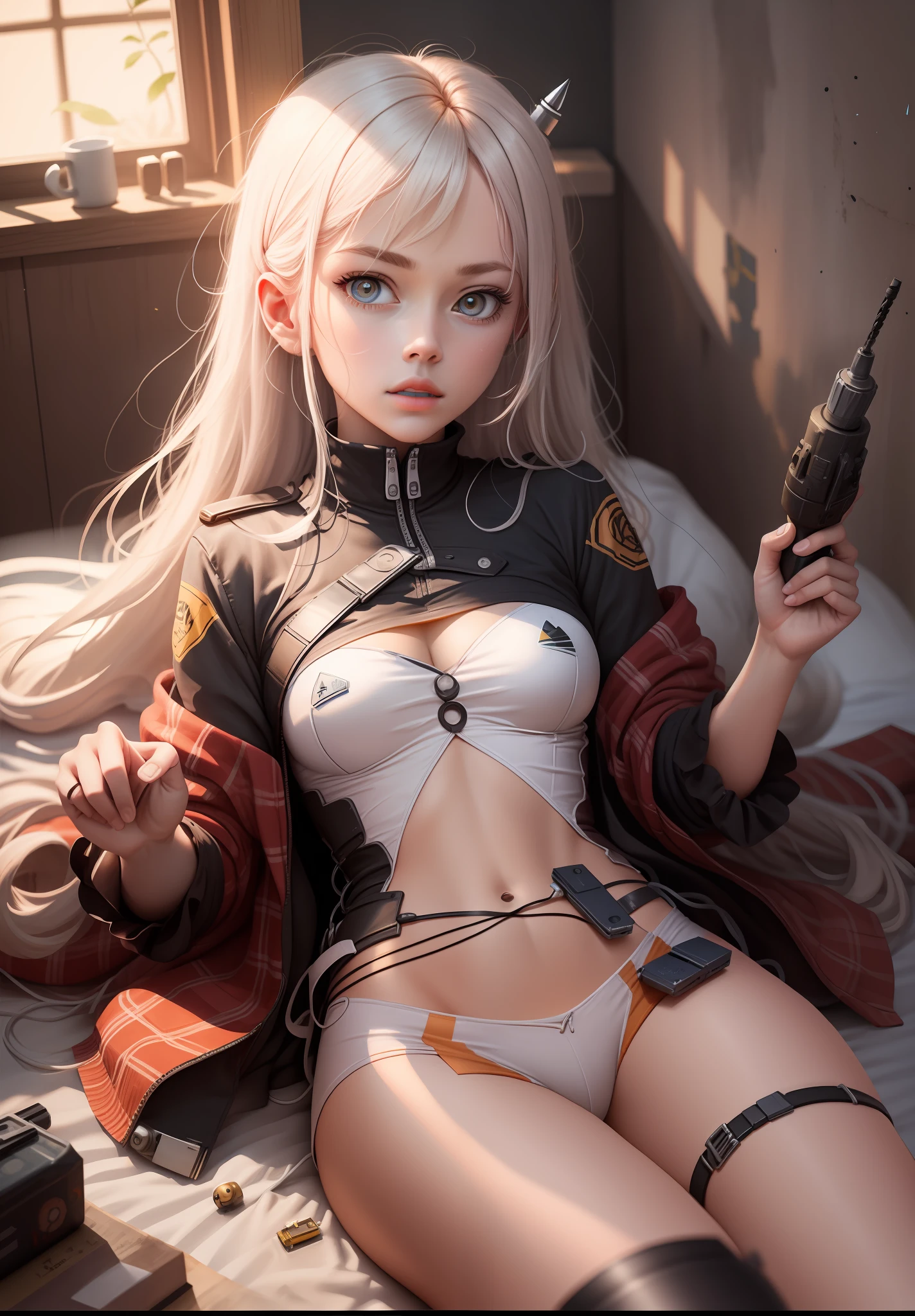 Holding an electric drill