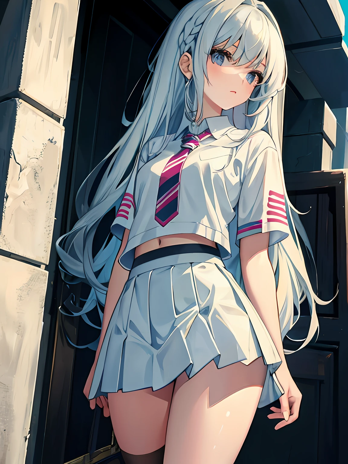 s girl,long whitr hair,short skirt,full bodyesbian