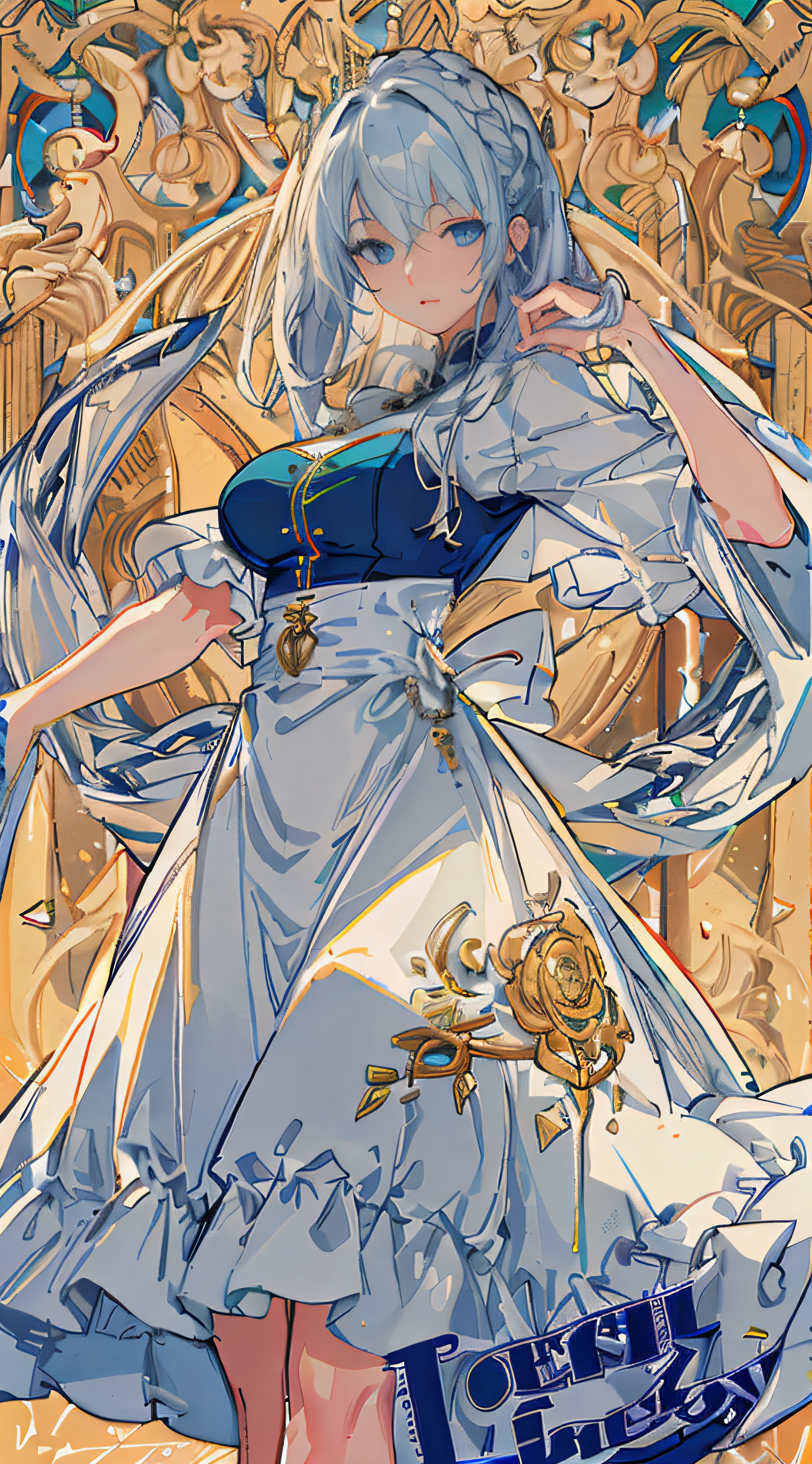 The hand is blocked by hair
