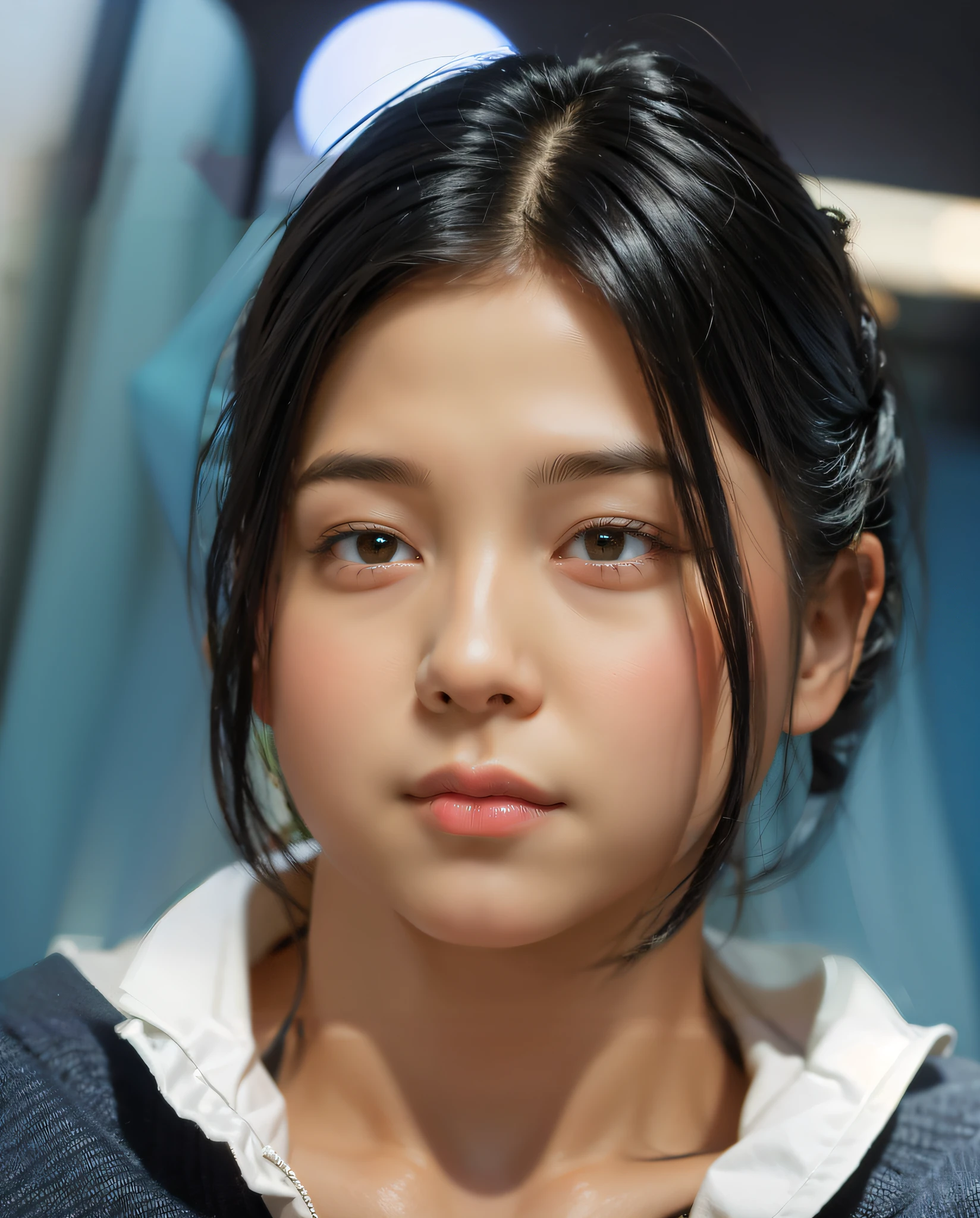 Ultra-realistic jet black clear natural catfish hair style