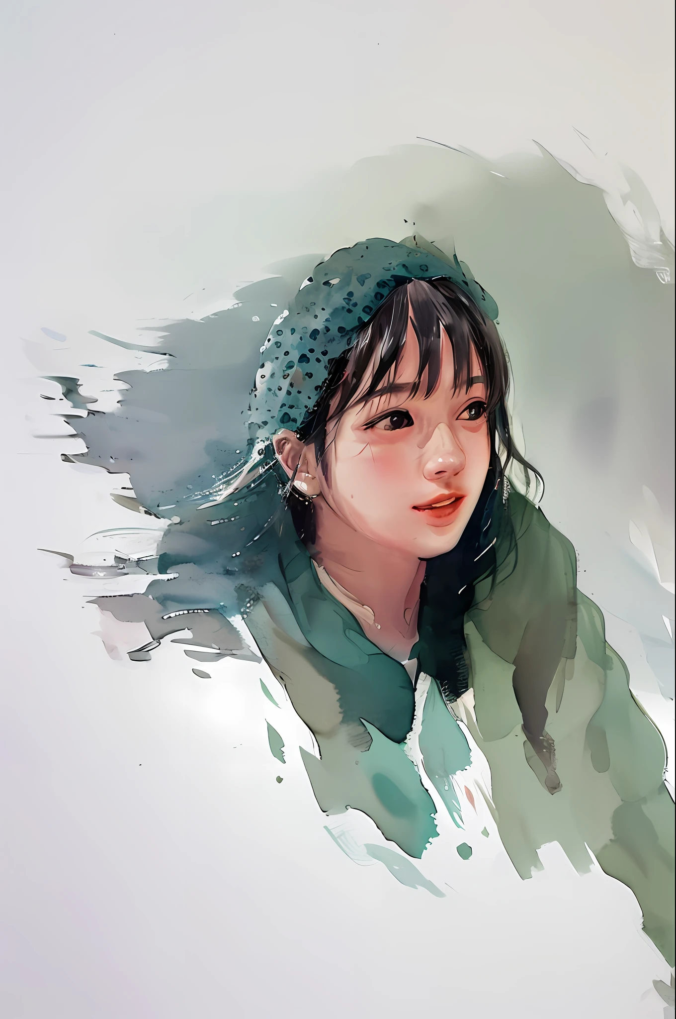 stechu,(white background:1.4), ((tachi-e)), original,(illustration:1.1),(best quality),(masterpiece:1.1),(extremely detailed CG unity 8k wallpaper:1.1), (colorful:0.9),(panorama shot:1.4),(solo:1.2), (ink splashing),(color splashing),((watercolor)), clear sharp focus,{ 1girl standing },((korean style )),flower background,outdoors,rocks, looking at viewer, make happy expressions,soft smile,pure,beautyfull detailed face and eyes,beautyfull intricacy clothing decorative pattern details, black hair,bound hairstyles,black eyes,colorwater