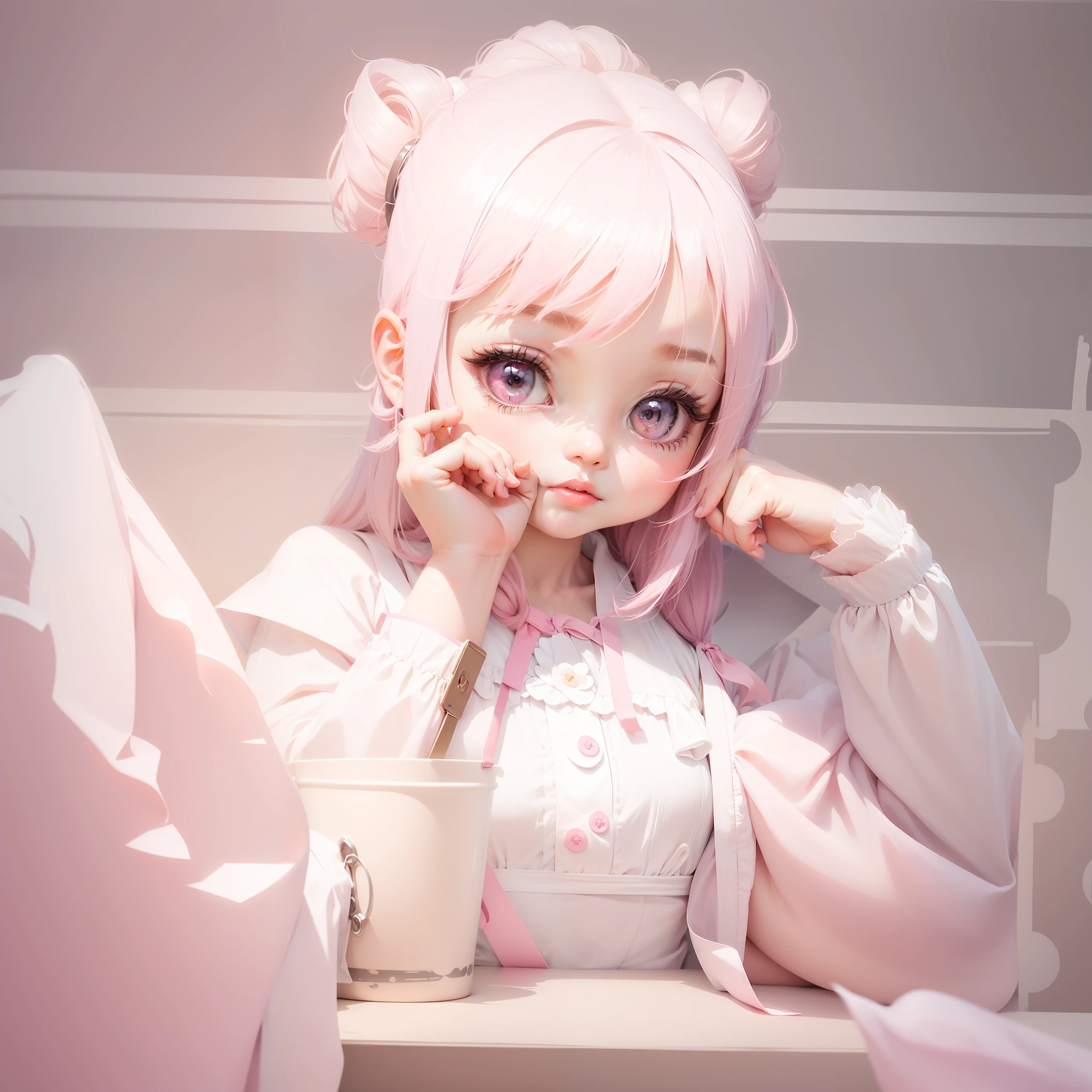 a cute little girl,pink lips,wearing a bright white shirt,in the style of soft color palette
aurorapunk,an anime illustration of her
face,animated gifs,hand-drawn
animation,charming sketches,smooth and
shiny,hazy romanticism,superflat style,white
background--ar 1:1--niji 5--style expressive --s 50 --auto
