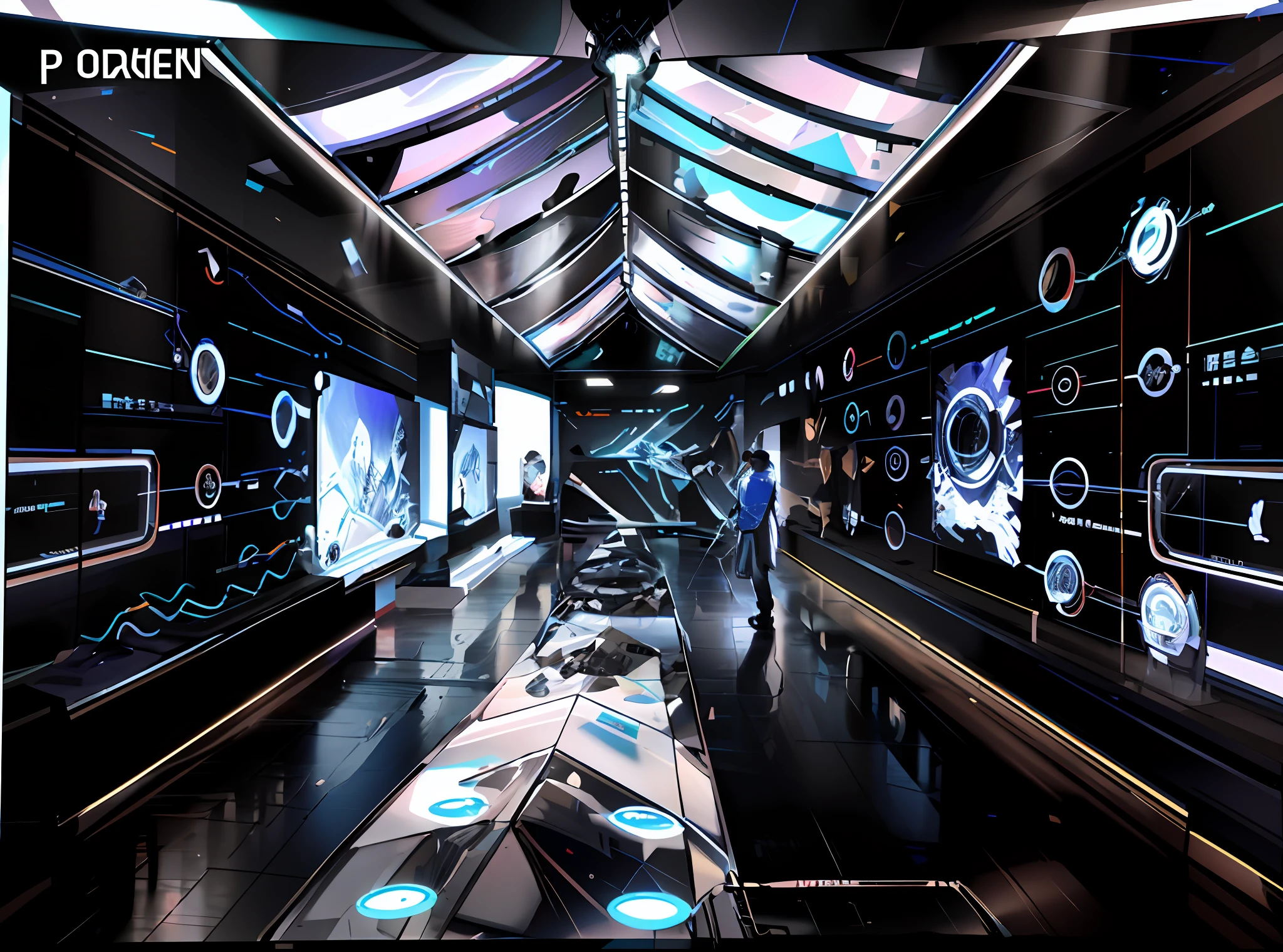 There was a man standing in a room with many lights, exhibit, virtual metaverse room, taken in 2 0 2 0, peak experience ”, taken in 2022, ethereal hologram center, gaming room in 2 0 4 0, high tech space ship interior, An ancient, In a hologram of alien artifacts, Heaven, stood inside a futuristic lab