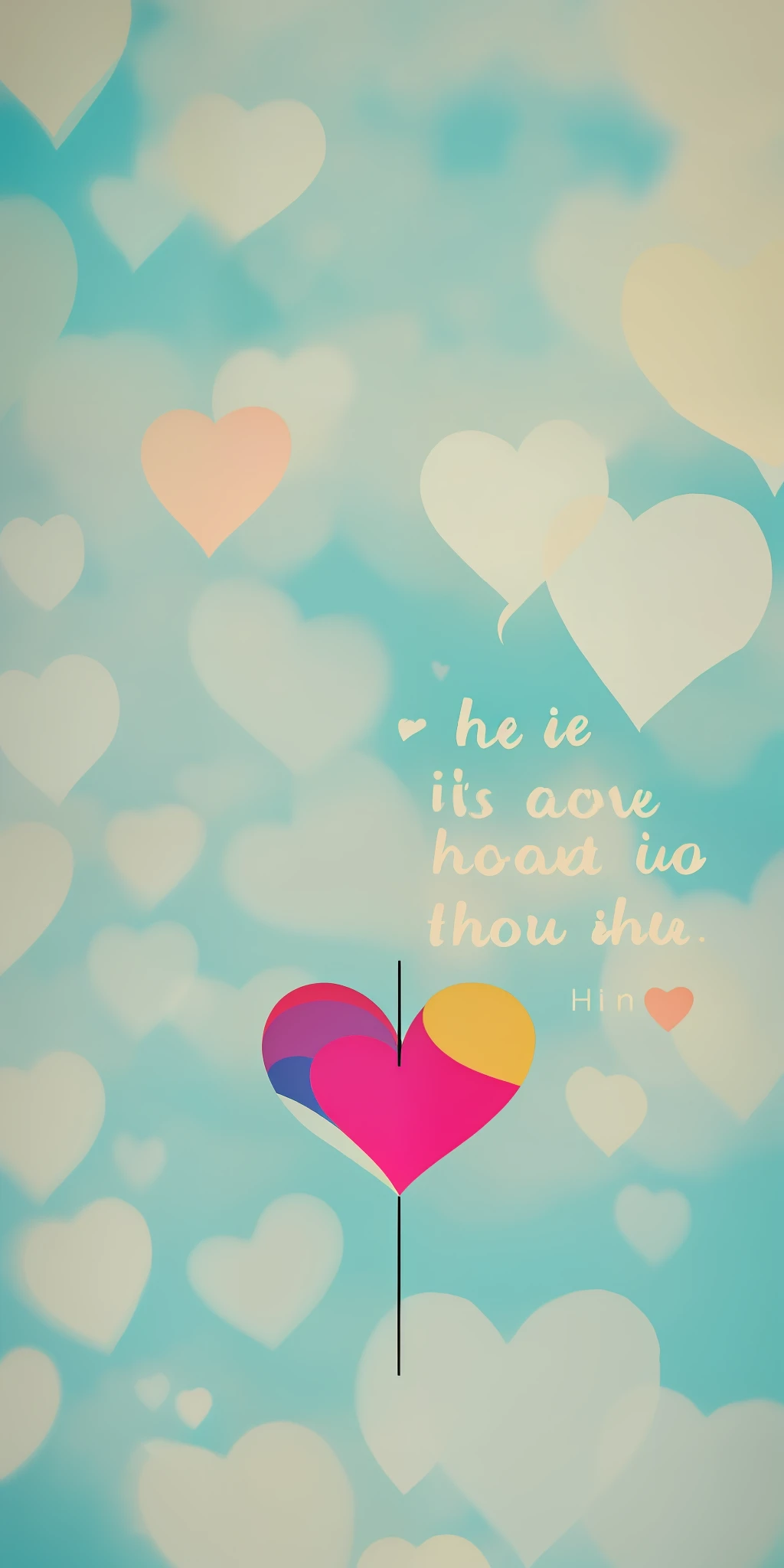 There is a picture of a colorful heart,There is a famous quote above, Happening, Something went wrong, Inspired by Henry Bell, Hopeful, the wallpaper!, goodness, inspired by Milton Glaser, repeated, enlightening, I think, Bokeh", Bokeh", 2013, 2 0 1 4, 2014, feeling good, exhilarated