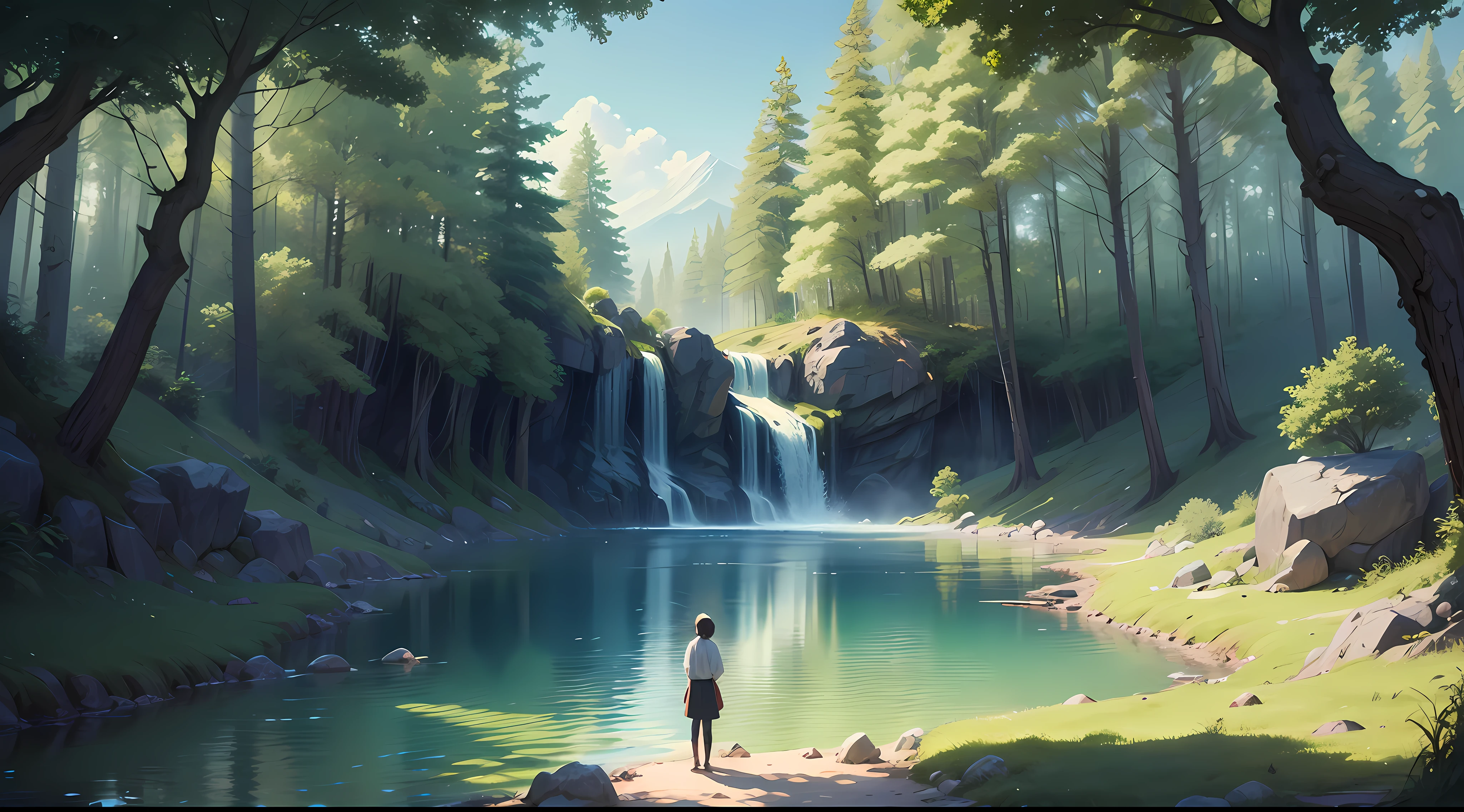 (((Beautiful, masterpiece, 8k))), nature, hayao miyazaki film, anime
