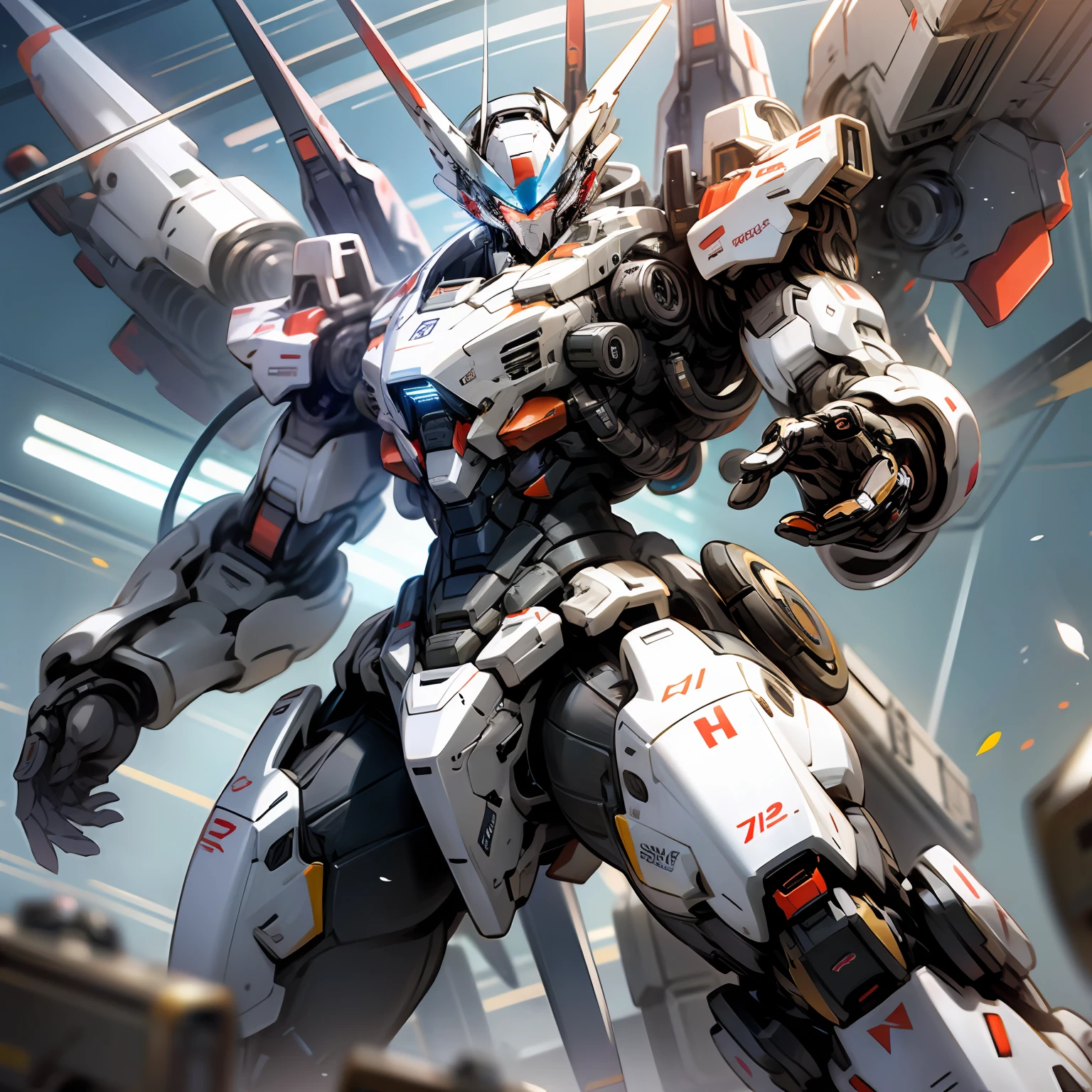 space,Starcloud,holding_weapon,no_humans,with light glowing,,The astronaut,planetes,glowing_eyes,mecha,scientific fiction,banks,Realistis,mecha --auto