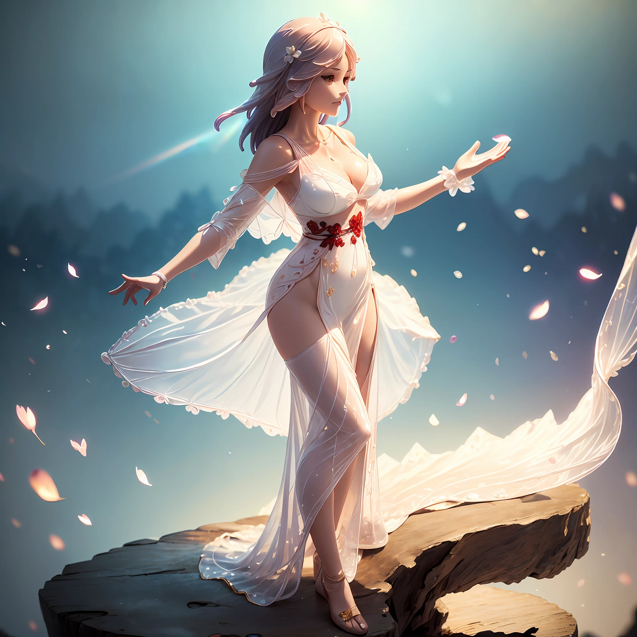Need,tmasterpiece,A high resolution,(Delicate figure:2.0),Absolutely beautiful,(Milky skin:1.5),exquisitedetails,A high resolution,Wallpapers,1female,独奏,shift dresses,(((Golden and red dress)) ), long white hair,Fox's tail, friedly smile,Gorgeous accessories, longer sleeves, Raise Hand, Wide sleeves, Big eyes, Fluttering, Hanfu, Hanfu, embroidery, long skirt, Feminine pose, falling flower petals, lanterns,16K,HDR,A high resolution,depth of fields,(filmgrain:1.1),Bocoon,prime time,(lens flare glow),Vignette,rainbowing,(Color:1.5),Lingerie transparent,See the through underwear --auto