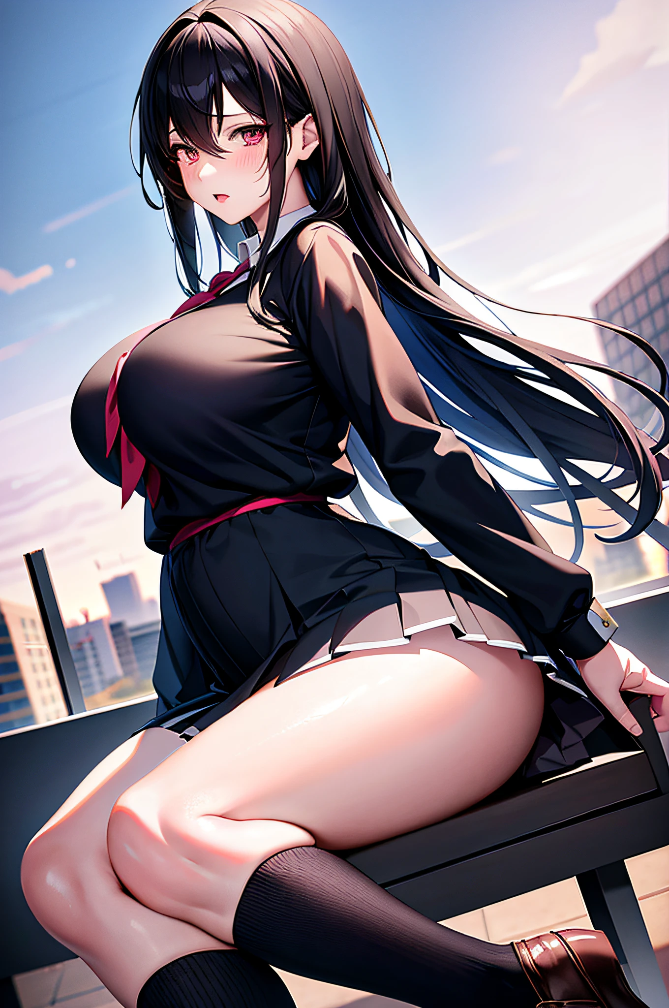 Big high school girl,gigantic cleavage breasts,untied long black hair,Long black hair,twisted eyes,upper legs,style of anime,beautiful anime school girl,hyper realistic schoolgirl,hyper realistic schoolgirl,mesmerizing anime girl,Realistic schoolgirl,big boobs emphasized,Naughty anime style,Naughty thighs,Naughty thighs, smooth anime cg art,surreal school girl,seductive anime girls,Realistic schoolgirl,smooth anime cg art,animemanga girl,beautiful anime school girl,Beautiful anime girls,beautiful alluring anime girl,ECCHI anime style,photorealistic rendering of anime girls,