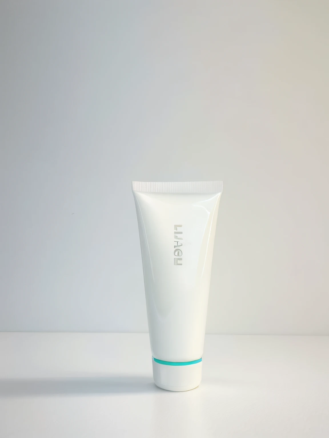 On a white plate is a tube of toothpaste, Product photo, bottom angles, product image, Clean face and body skin, product introduction photos, code, photo 85mm, textured base ; product image, Lab Room, high quality topical render, professional product photo, List image, close-up product photo, 1 5 0 ml lens, medium wide shot, Bottom view