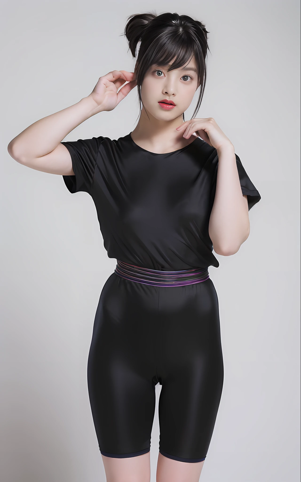 masterpiece、masterpiece、top-quality、top-quality、realisitic、Unity、8k wallpaper、Official Art、Highly detailed CG Unity 8k wallpaper、ulzzang-6500、one girls、cute little、profetional lighting、((The sheen、Long black spandex shorts:1.37))、length hair、校服、pleatedskirt、 Random posture、(original: 1.2)、(realisitic: 1.4)、ultra-detailliert、hight resolution、ultra-detailliert,magnifica, finely detail, lighting like a movie、Simple costumes, Detailed clothing texture。 (8k、RAW Photography、top-quality、masterpiece:1.27)、(realisitic、Photorealsitic:1.37)、physically-based renderingt、a handsome、masterpiece、top-quality、hight resolution