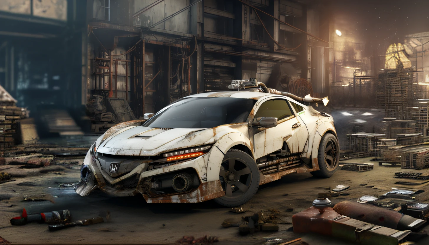 Doomsday wasteland,cyber punk perssonage,Lots of detail,Hyper-realistic