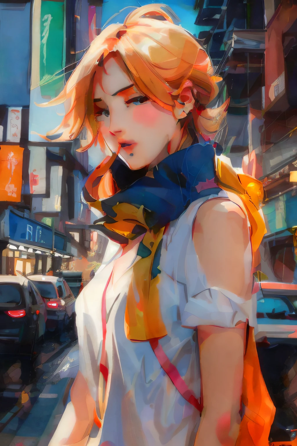 One woman going to a festival in modern Japan