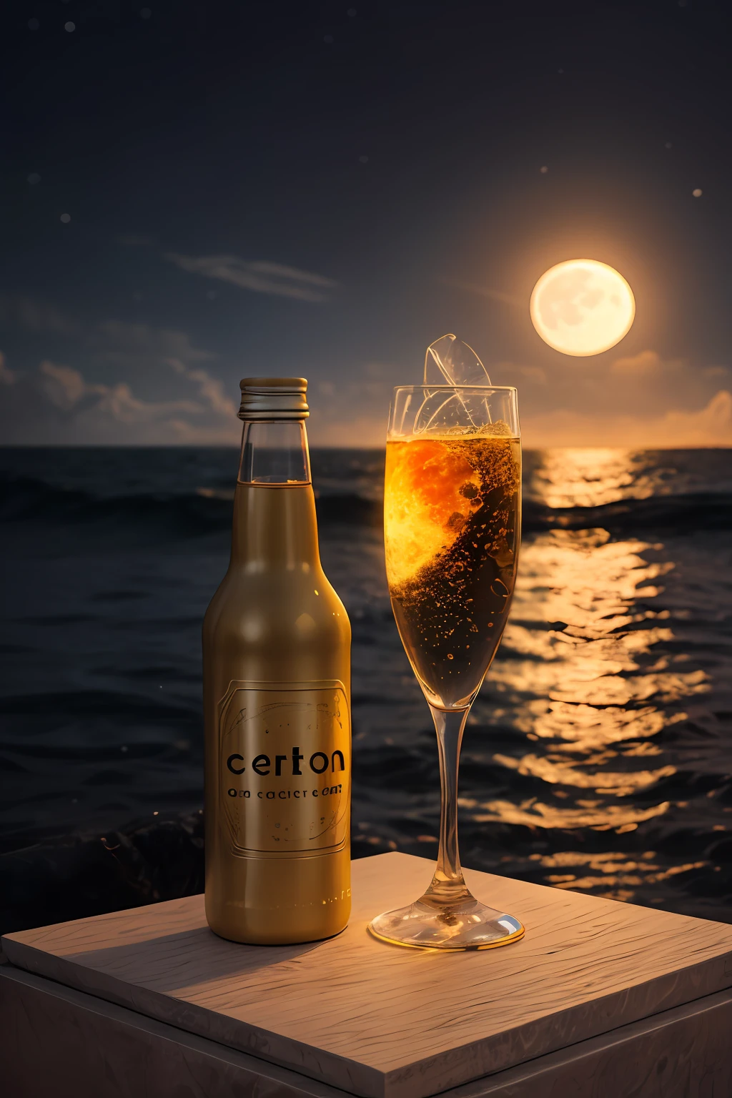 Warmth,High visibility,natta,themoon,The background is the sea, Depth of field, Ray tracing, hyper HD, ccurate, High details, Textured skin, High quality, Best quality, A high resolution, Award-Awarded, Anatomically correct, 巨作