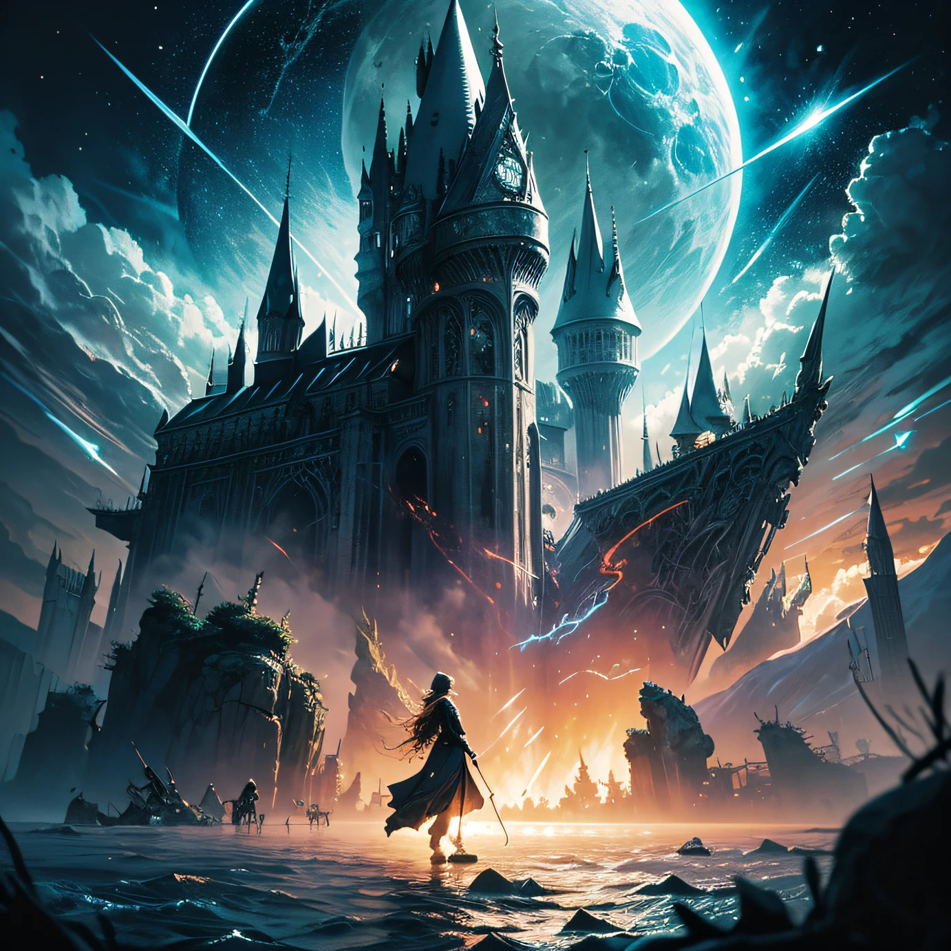 ((tmasterpiece)), ((The is very detailed)), ((best qualtiy)), ((8k wallpaper)), unreality, Harry potter, karo, magia, concept-art, volumettic light, Ray traching --auto