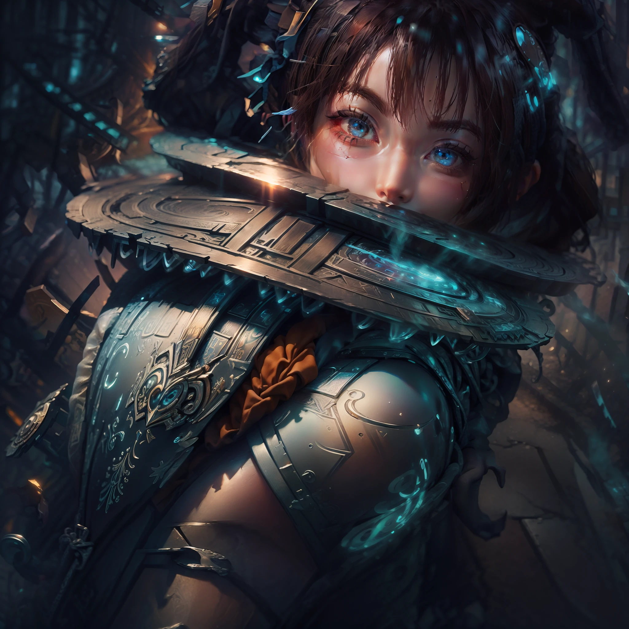 ((masterpiece, best quality, ultra-detailed, high-resolution)), solo, beautiful girl, gleaming eye, perfect eye, age 15, black white gold theme, girl 3d, with visible and and sexy posture