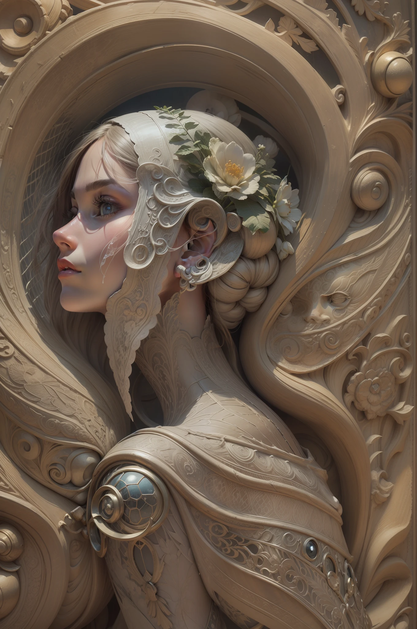 The face is delicate,Beautiful,Three-dimensional facial features