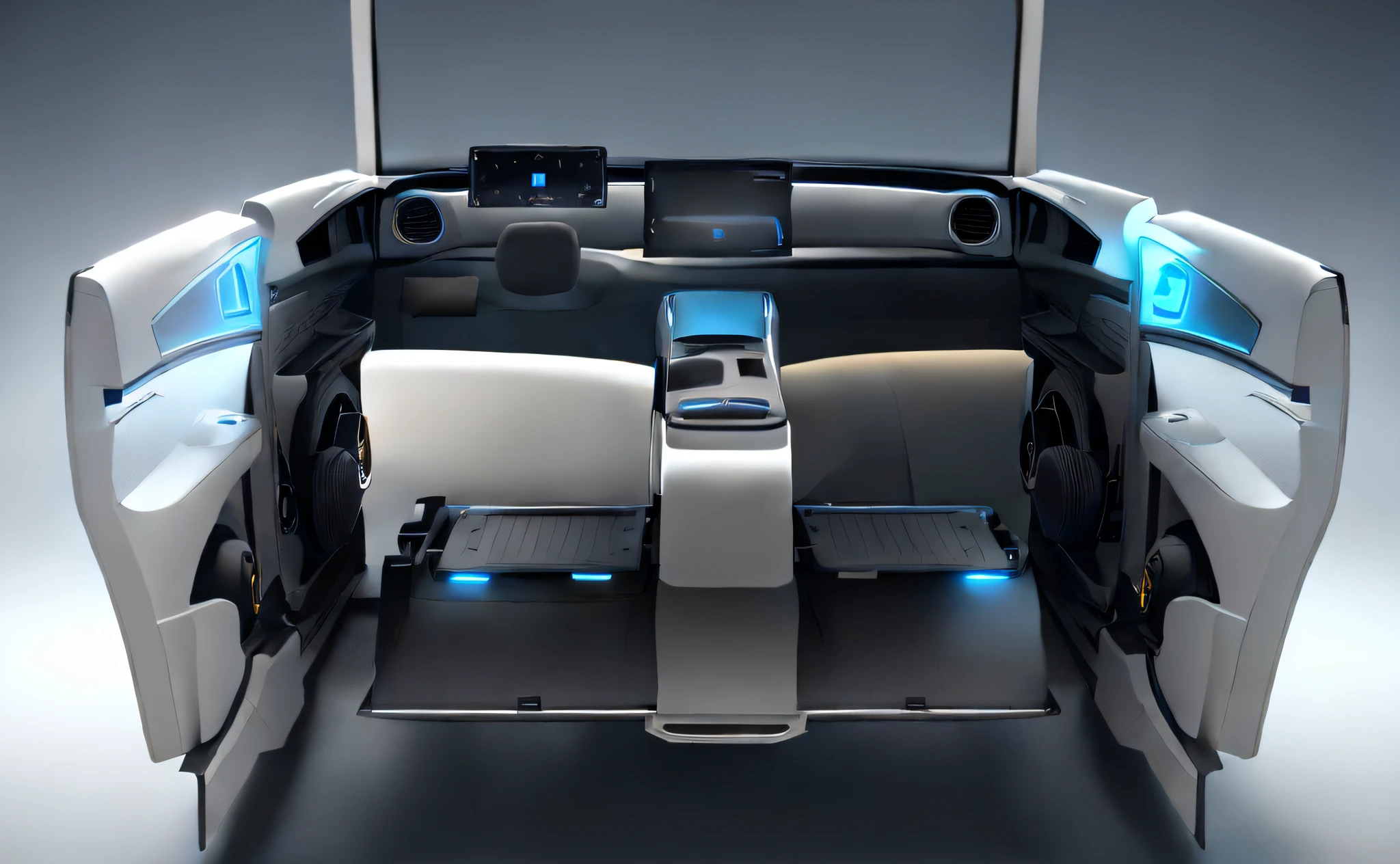 In the middle on a blue background there is a dashboard with a digital display, a digital rendering, Tumblr, conceptual art, Smart, Digital display, inside car, eye - level view, futuristic product car shot, full view of a car, hud face, digital painted, HD display, Stylized digital illustration, glass oled visor head
, full - view, detailed innards, high detail illustration, illustration detailed, bottom - view, depth detail, modeled in 3 d, bottom angles, modeled, center view, Renders, closeup - view, Close view, added detail, Realistic mechanical details, exploded view， detail render, tmasterpiece，Highest quality t，Extremely beautiful reflections，The best reflection，（Very detailed CG unity 8K wallpaper）（Best quality t）（The best illustrations）（The best shades），rendering by octane，Ray traching，Ultra-fine details，portrait symetrical， (Cyborg:1.1)，([Tail | detailed wire]:1.3)，(Complicated details)，hdr，(Complicated details，ultra - detailed:1.2)，Cinema lenses，Vignette，at centre，(Cyborg:1.1)，([Tail | detailed wire]:1.3)，(Complicated details)，hdr，(Complicated details，ultra - detailed:1.2)，Cinema lenses，Vignette，at centre， ，