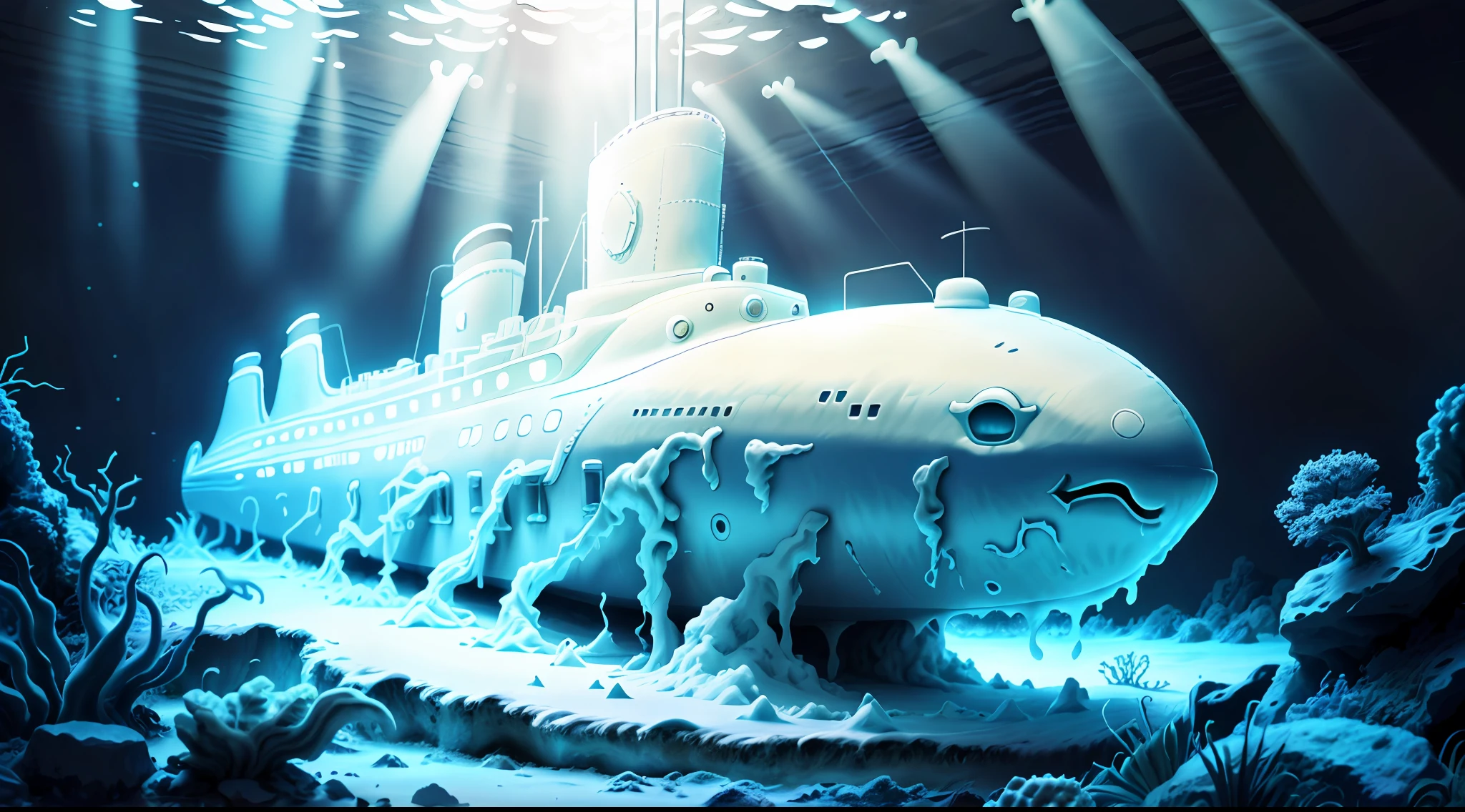 Underwater titanic submarine