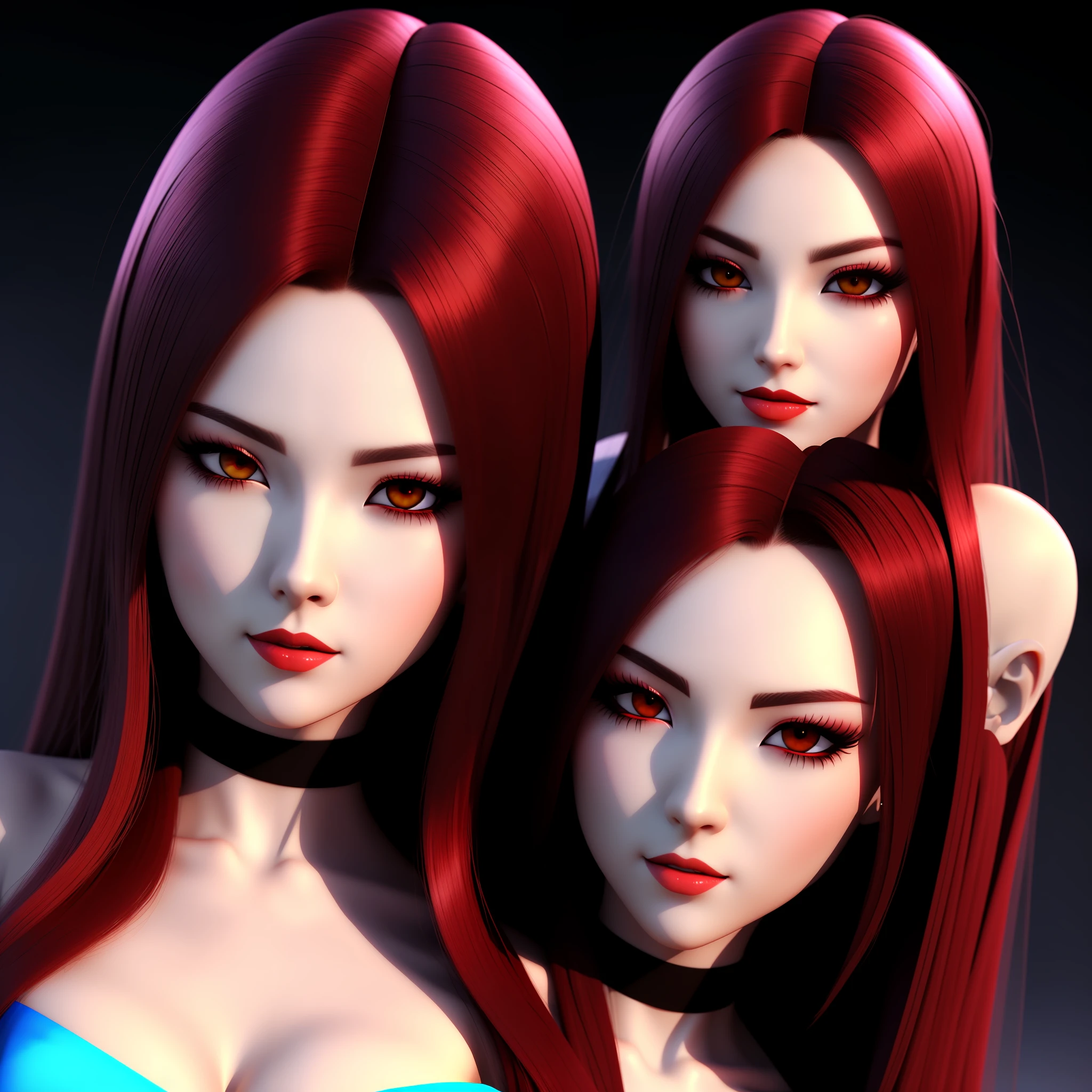 3d , lord demon , young female , beautiful face