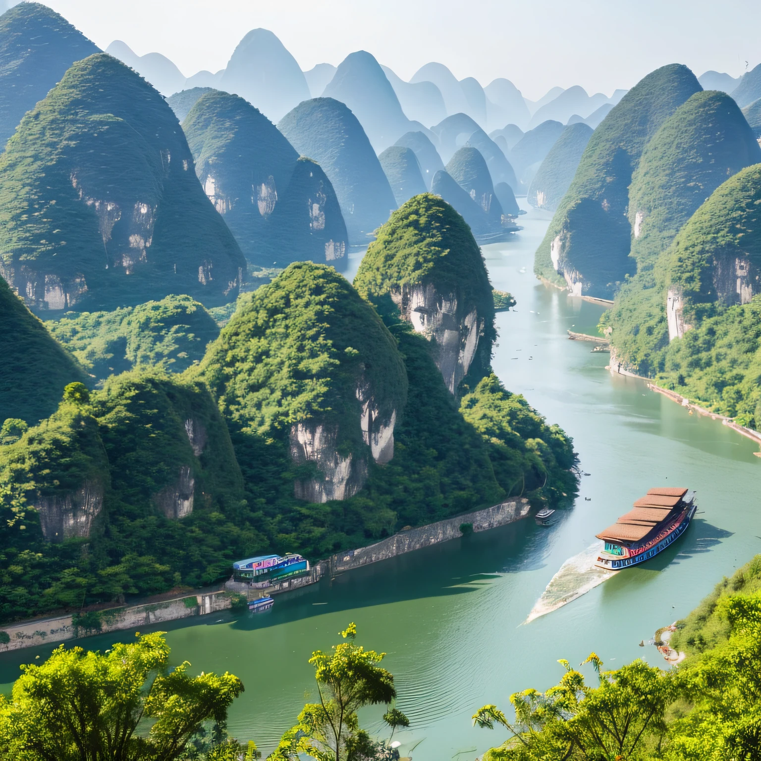 Guilin landscape Li River