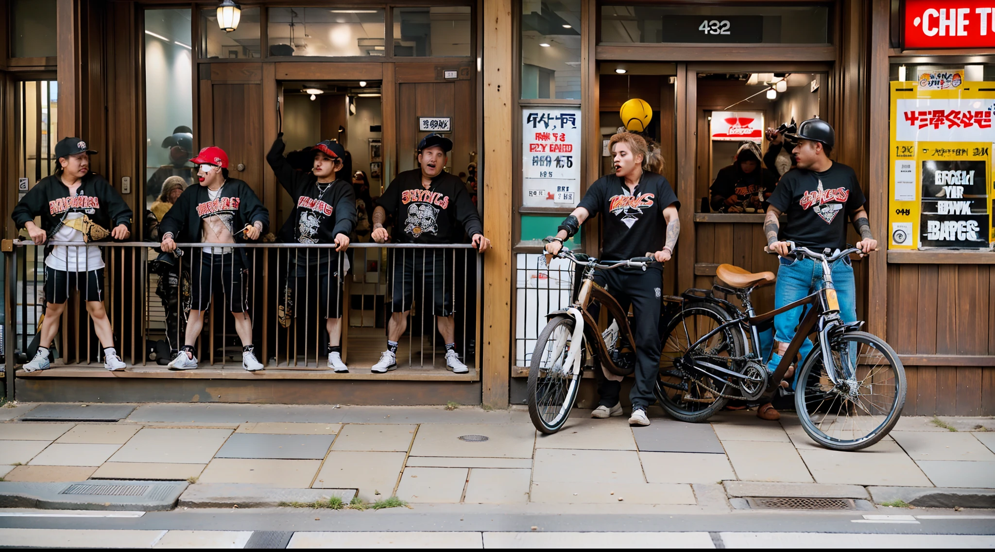 They are street gangs dressed like bikers.、Active in downtown Shibuya. They are mainly armed with wooden bats and blackjack.