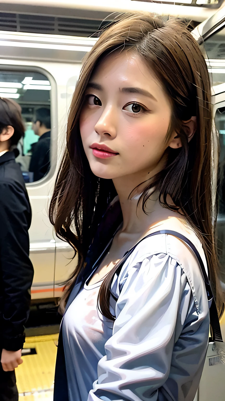 No bra, Just a camisole、Stand out wet with sweat