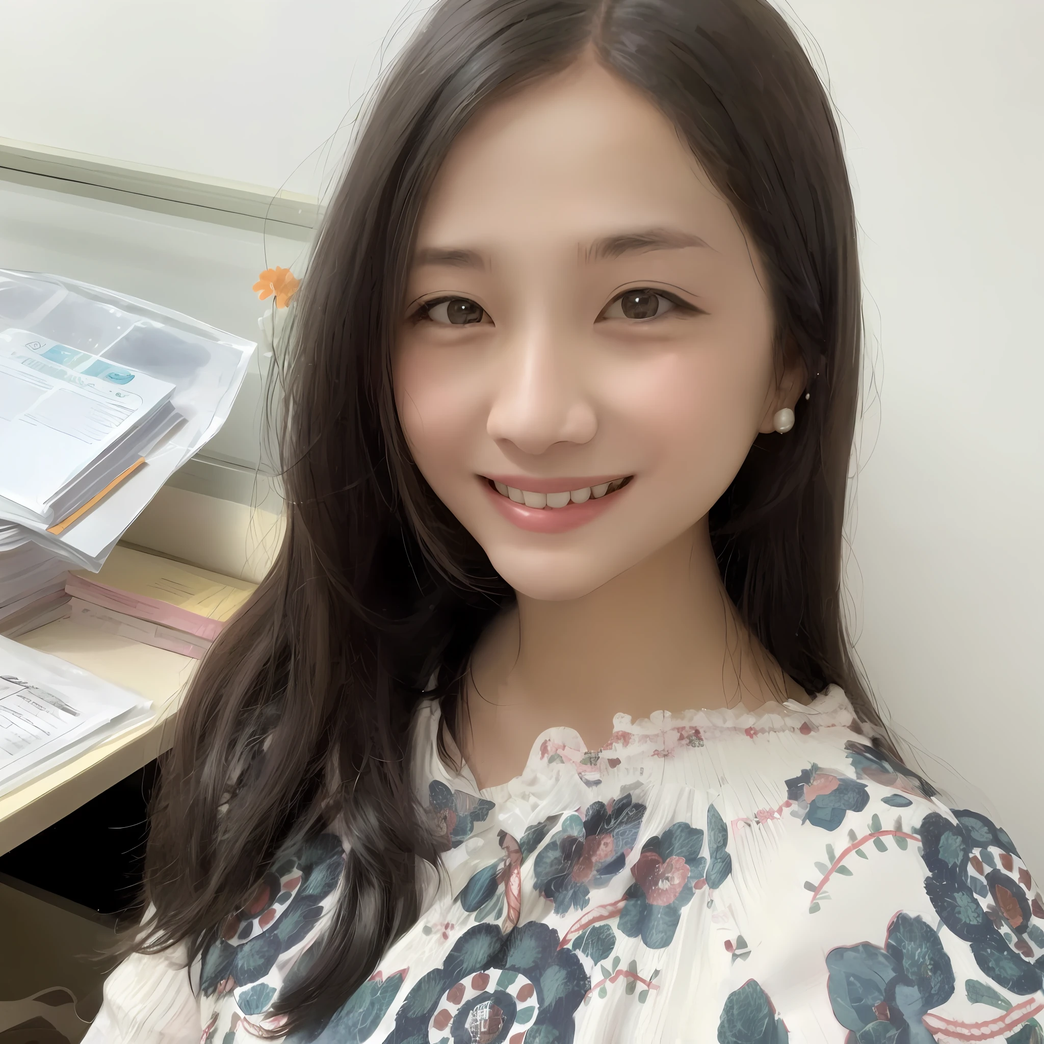there is a woman that is smiling and posing for a picture, xintong chen, xision wu, 8k selfie photograph, jaeyeon nam, Lovely smile, wenfei ye, chengyou liu, Yun Ling, zeng fanzh, Li Zixin, laughing sweetly, Lin Qifeng, Middle metaverse, chiho, Zhang Wanting