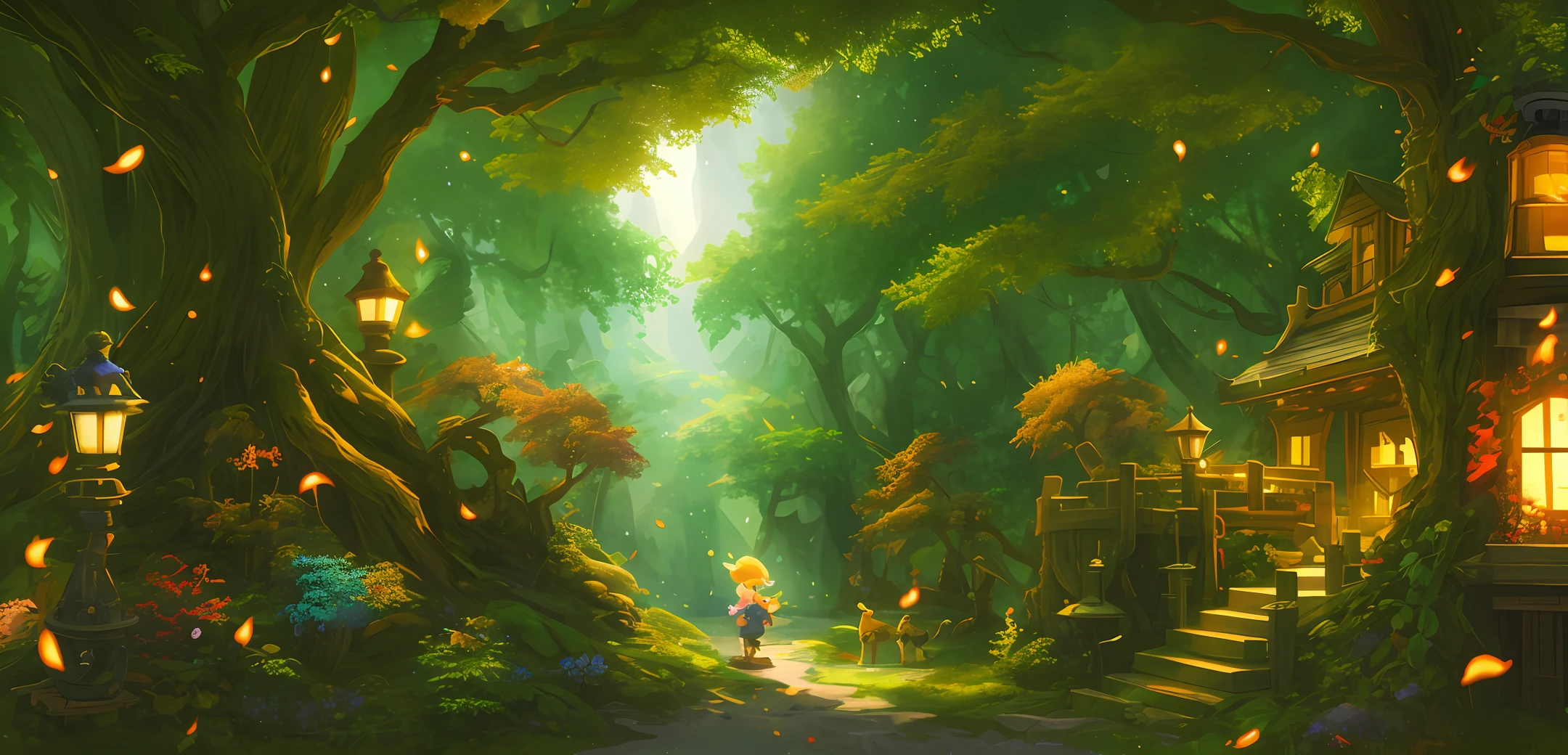 Prompt: An incredibly charming carrying a backpack, accompanied by her adorable puppy, enjoying a lovely spring outing surrounded by beautiful yellow flowers and natural scenery. The illustration is in high definition at 4k resolution, with highly-detailed facial features and cartoon-style visuals.